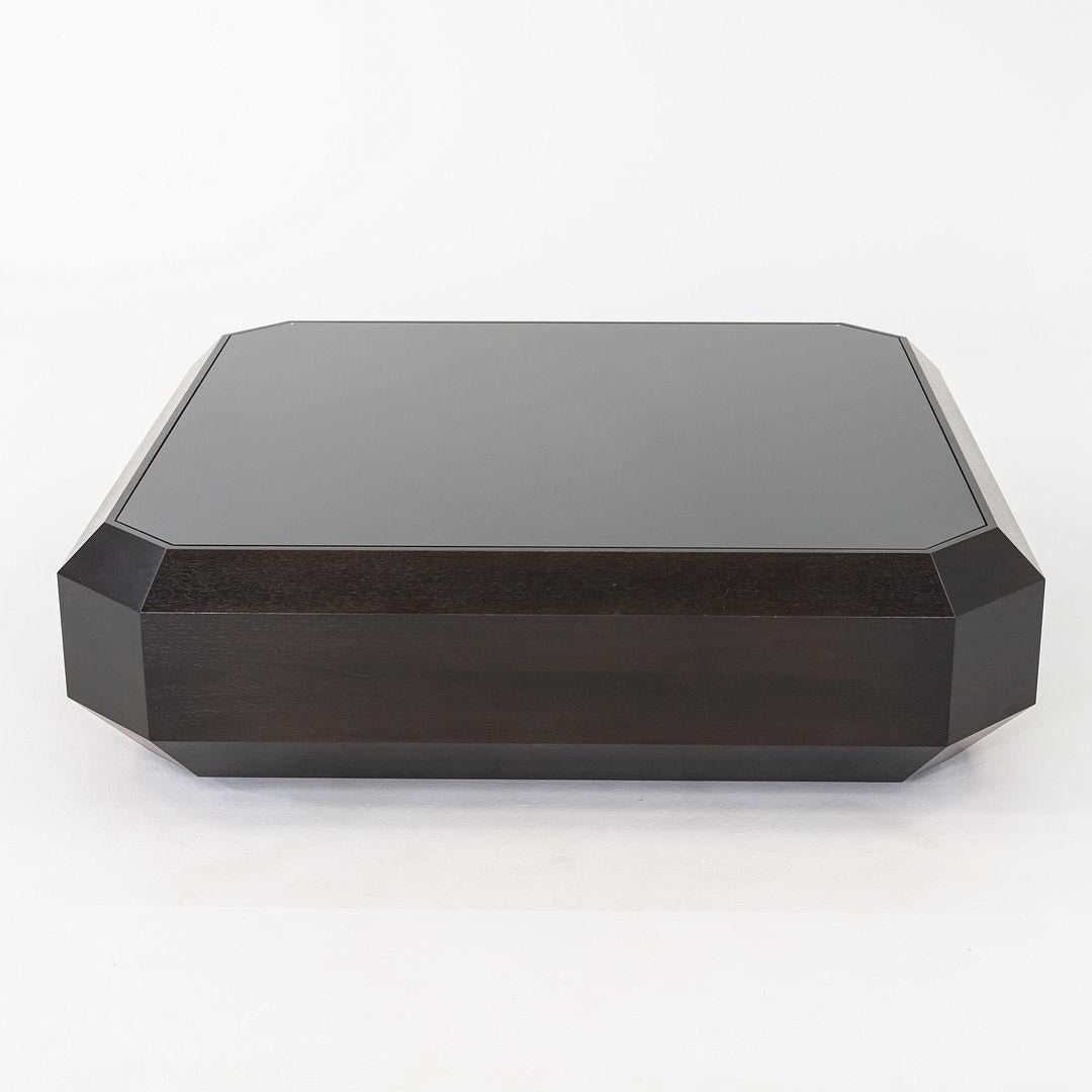 American 2013 Brad Ascalon for Holly Hunt Ten Carat Coffee Table in Walnut with Glass Top For Sale