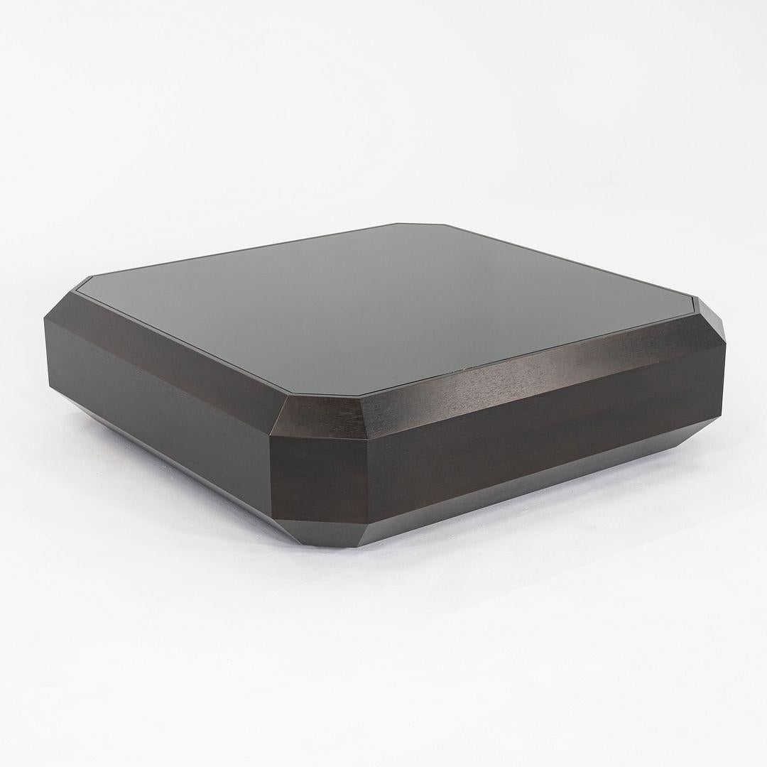 2013 Brad Ascalon for Holly Hunt Ten Carat Coffee Table in Walnut with Glass Top In Good Condition For Sale In Philadelphia, PA