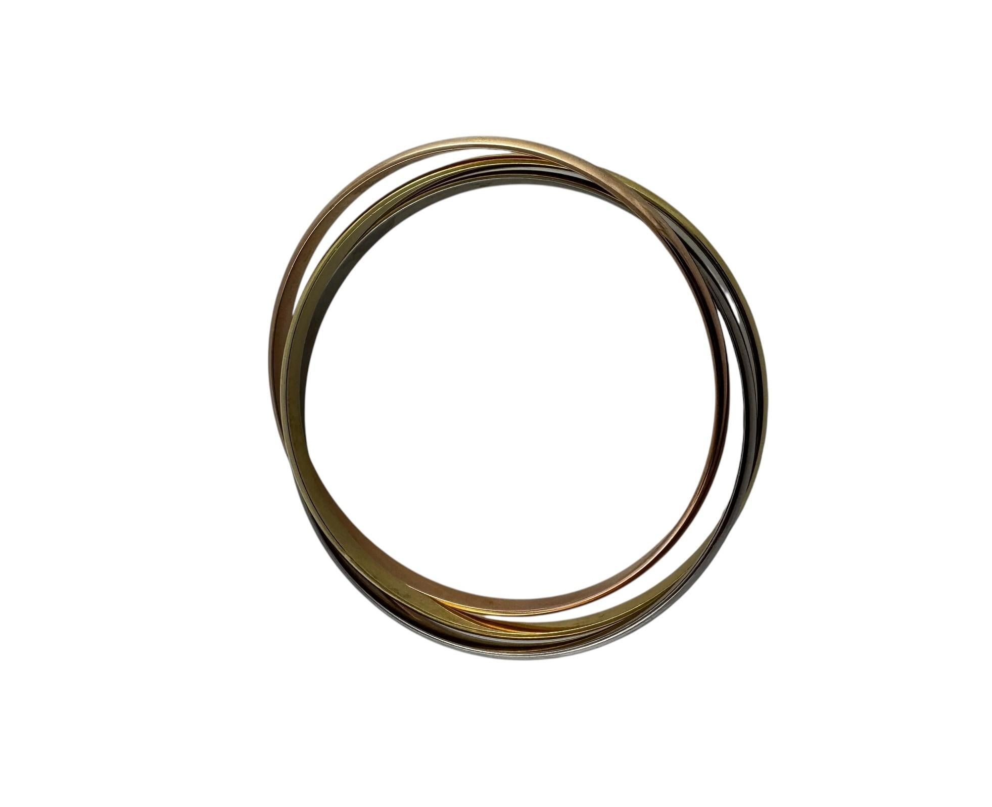 2013 Cartier Bracciale Trinity in oro 18 carati tricolore Scatola/Carta #23001 In condizioni ottime in vendita a Washington Depot, CT