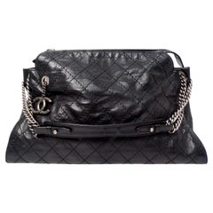2013 Chanel Nero CC Crave Borsa Hobo trapuntata in pelle di vitello