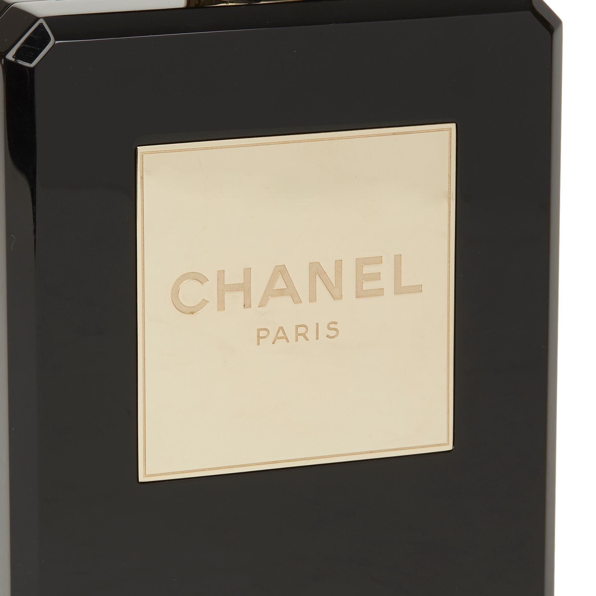 2013 Chanel Black Plexiglass No. 5 Perfume Bottle Bag In Good Condition In Bishop's Stortford, Hertfordshire