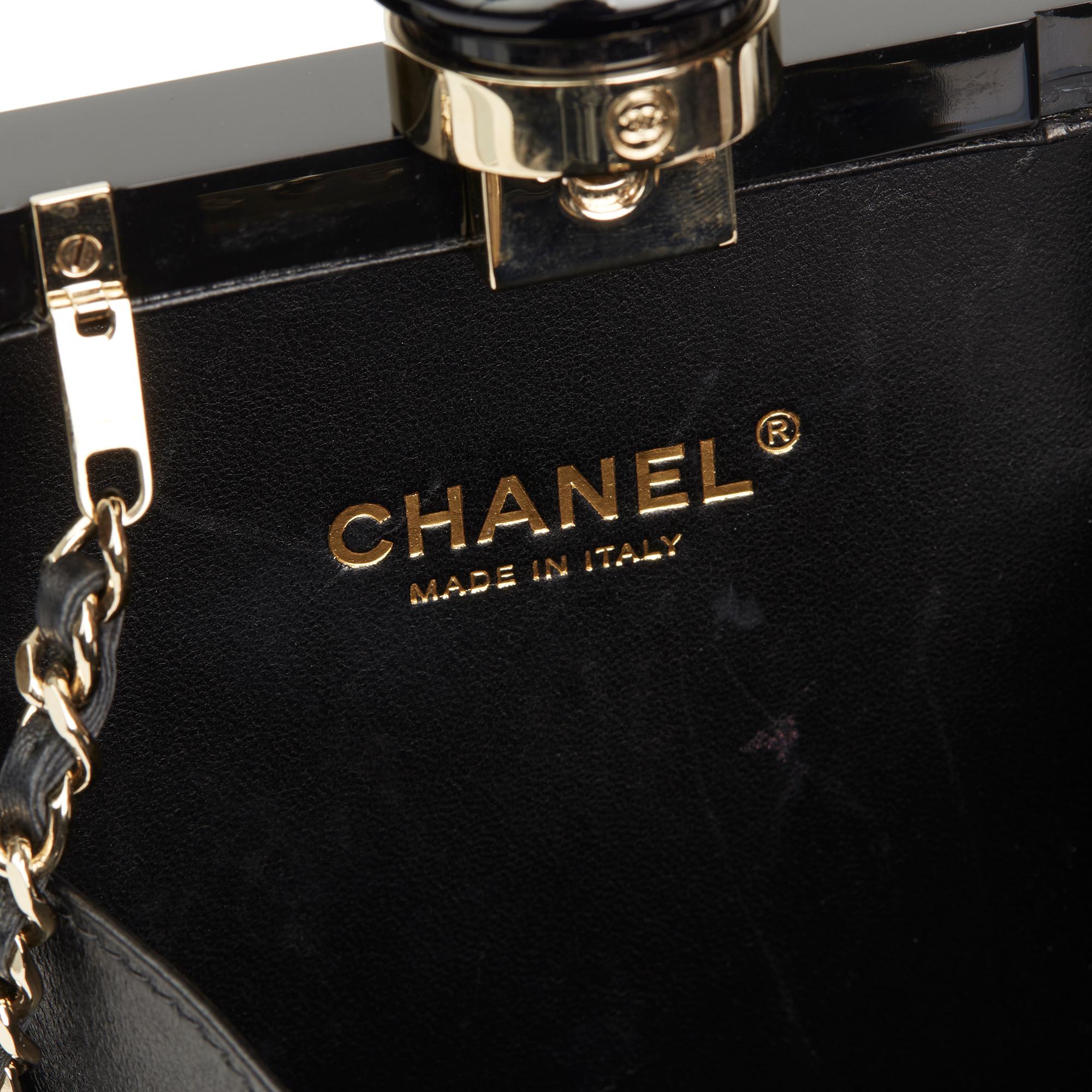 2013 Chanel Black Plexiglass No. 5 Perfume Bottle Bag 1
