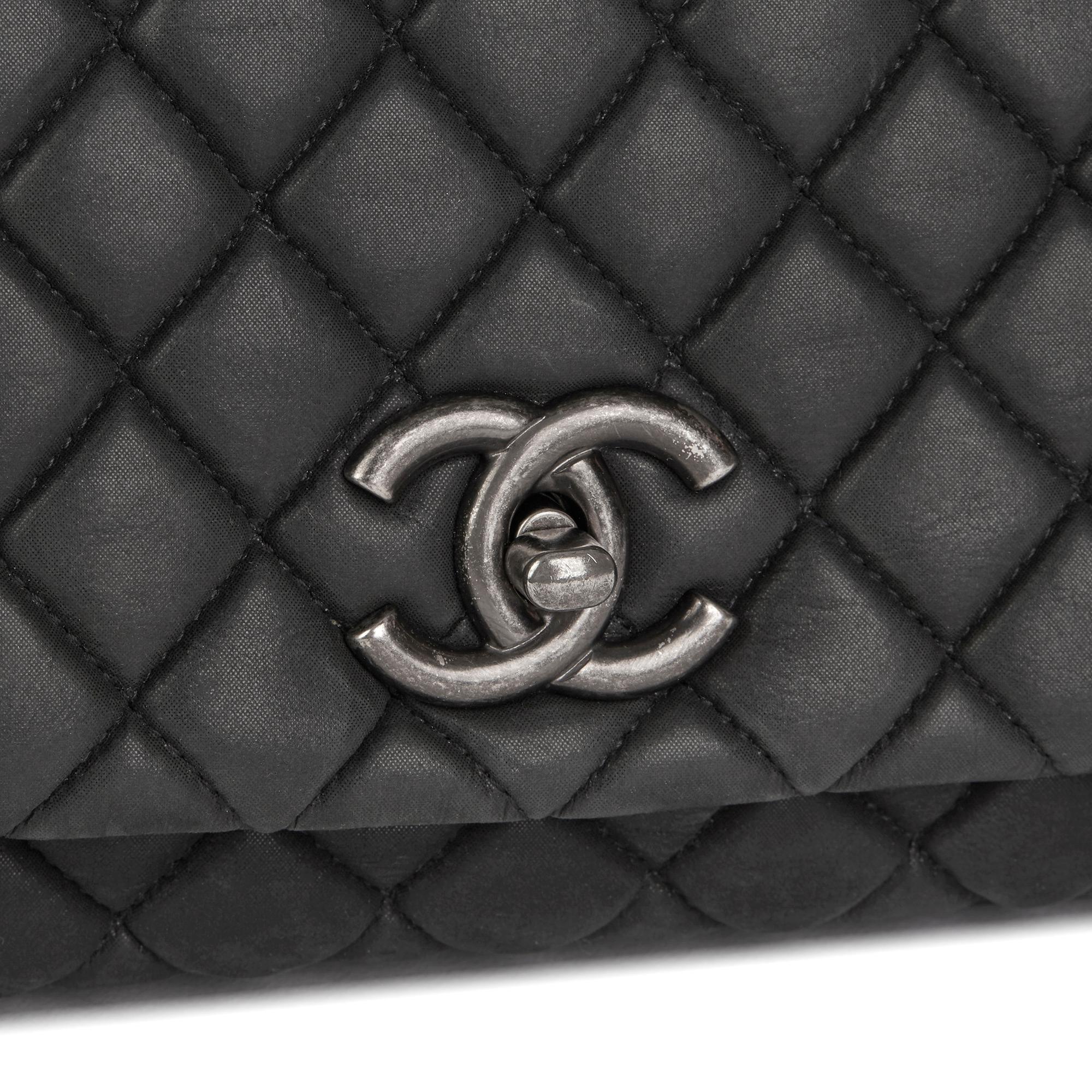 2013 Chanel Dark Grey Bubble Quilted Velvet Calfskin Small Bubble Flap Bag 1