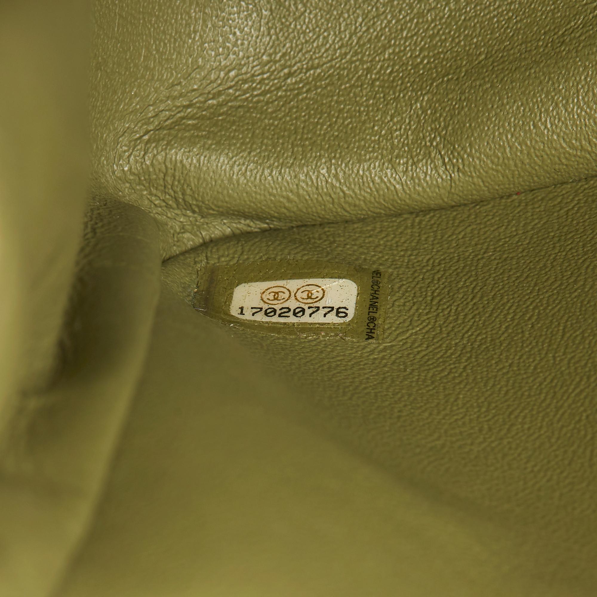 2013 Chanel Green  Patent Quilted Leather Jumbo Classic Double Flap Bag 4