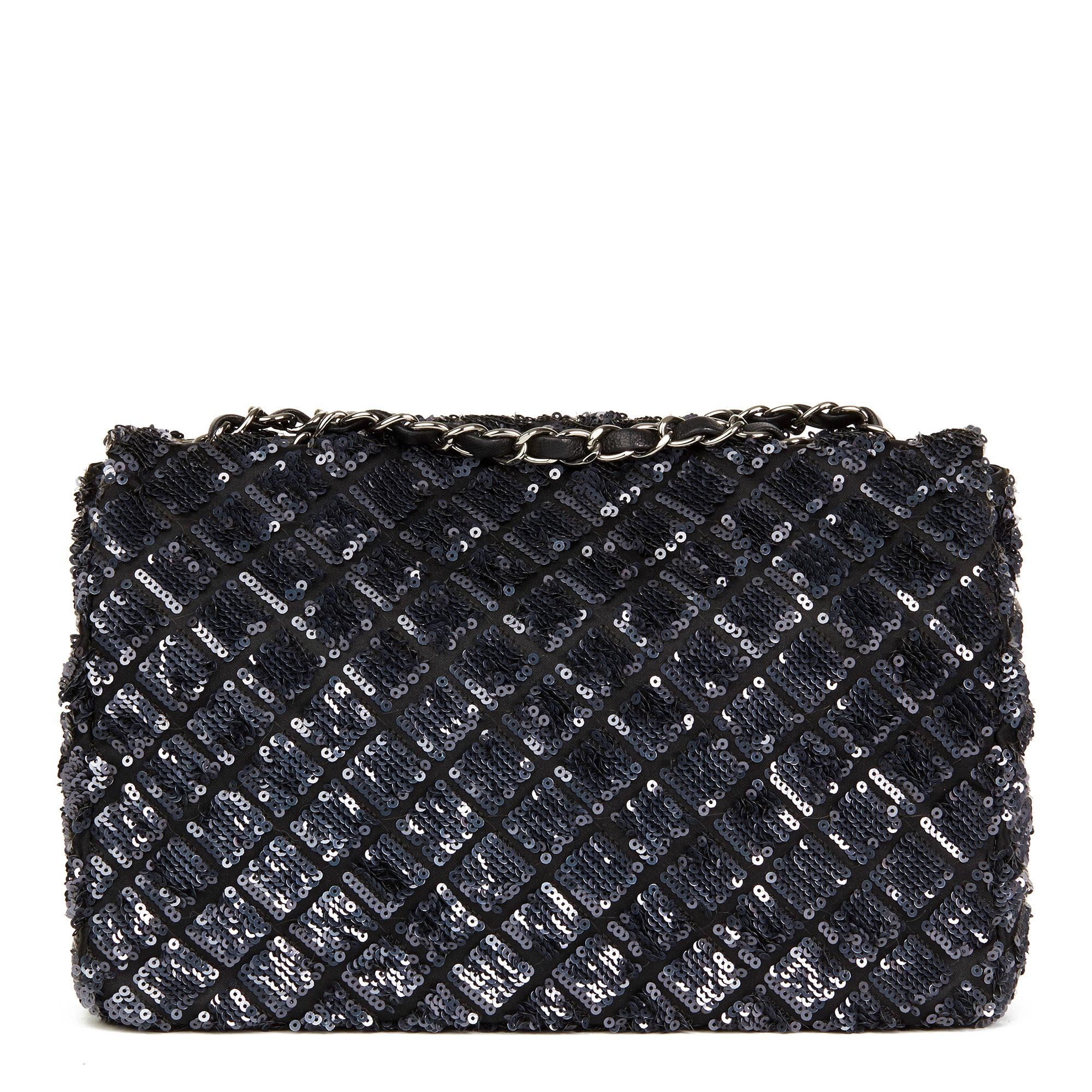 Women's 2013 Chanel Navy Sequin Embellished Classic Single Flap Bag