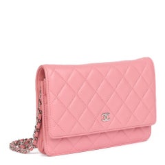 2013 Chanel Pink Quilted Lambskin Wallet-on-Chain WOC