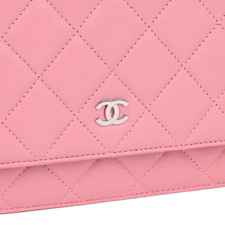2013 Chanel Pink Quilted Lambskin Wallet-on-Chain WOC at 1stDibs  chanel  made in spain, chanel pink wallet on a chain, chanel pink woc