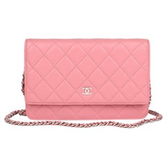 2013 Chanel Pink Quilted Lambskin Wallet-on-Chain WOC