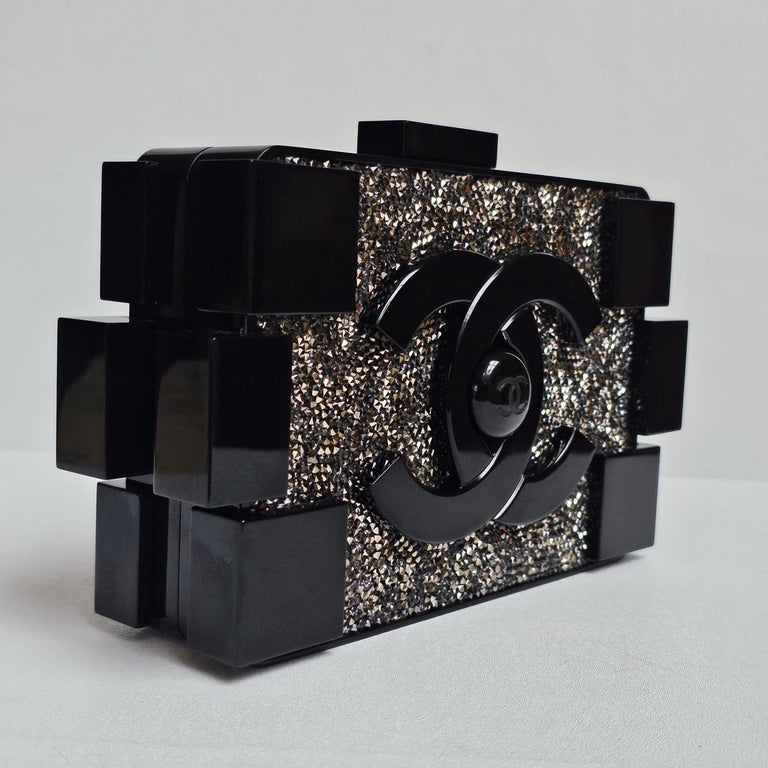 2013 Chanel Strass Crystal Lego Brick Clutch Bag