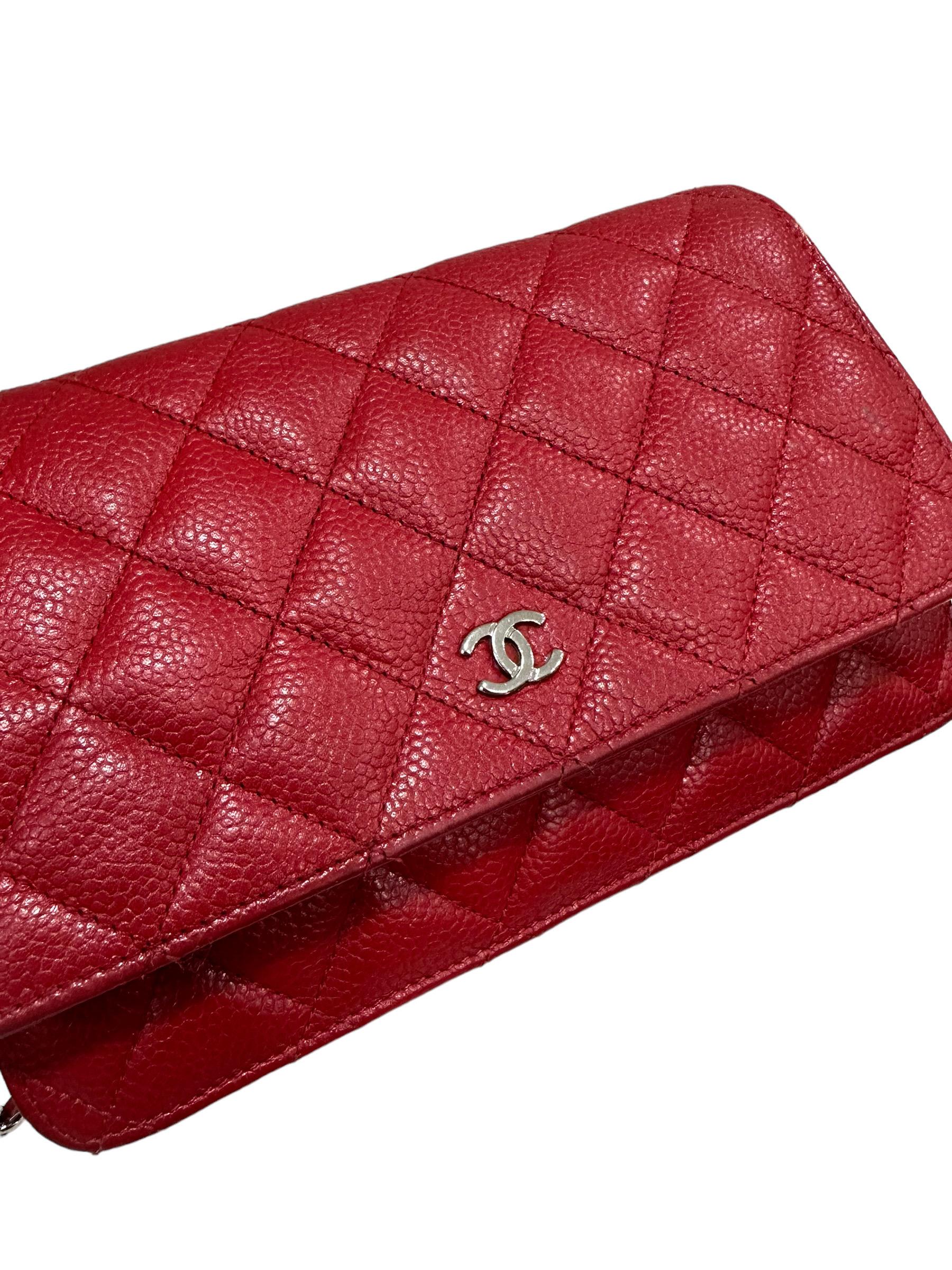 Women's 2013 Chanel Woc Caviar Red Crossbody Bag