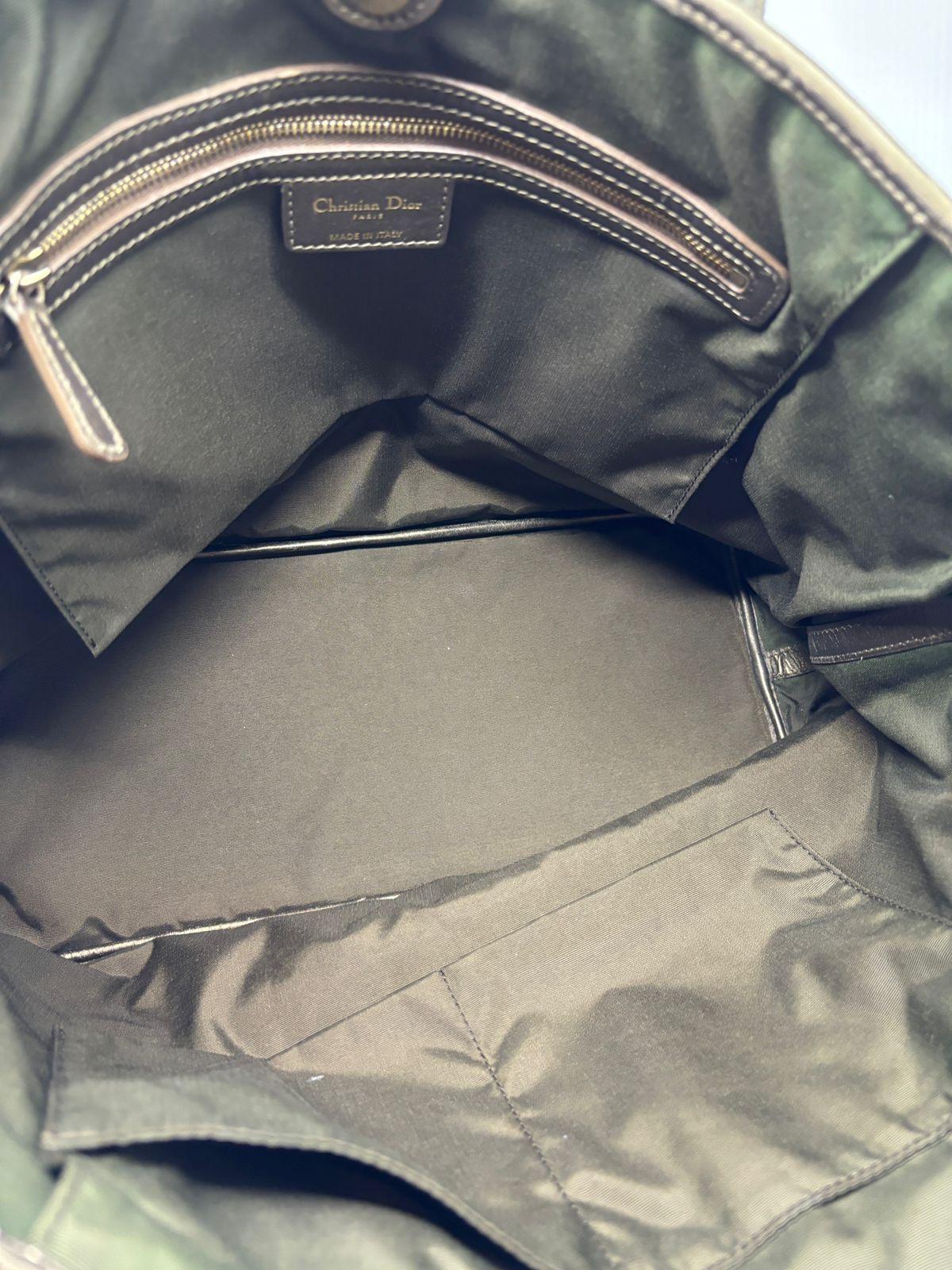 2013 Christian Dior Black Bronze Canvas Cannage Panarea Tote Bag 9