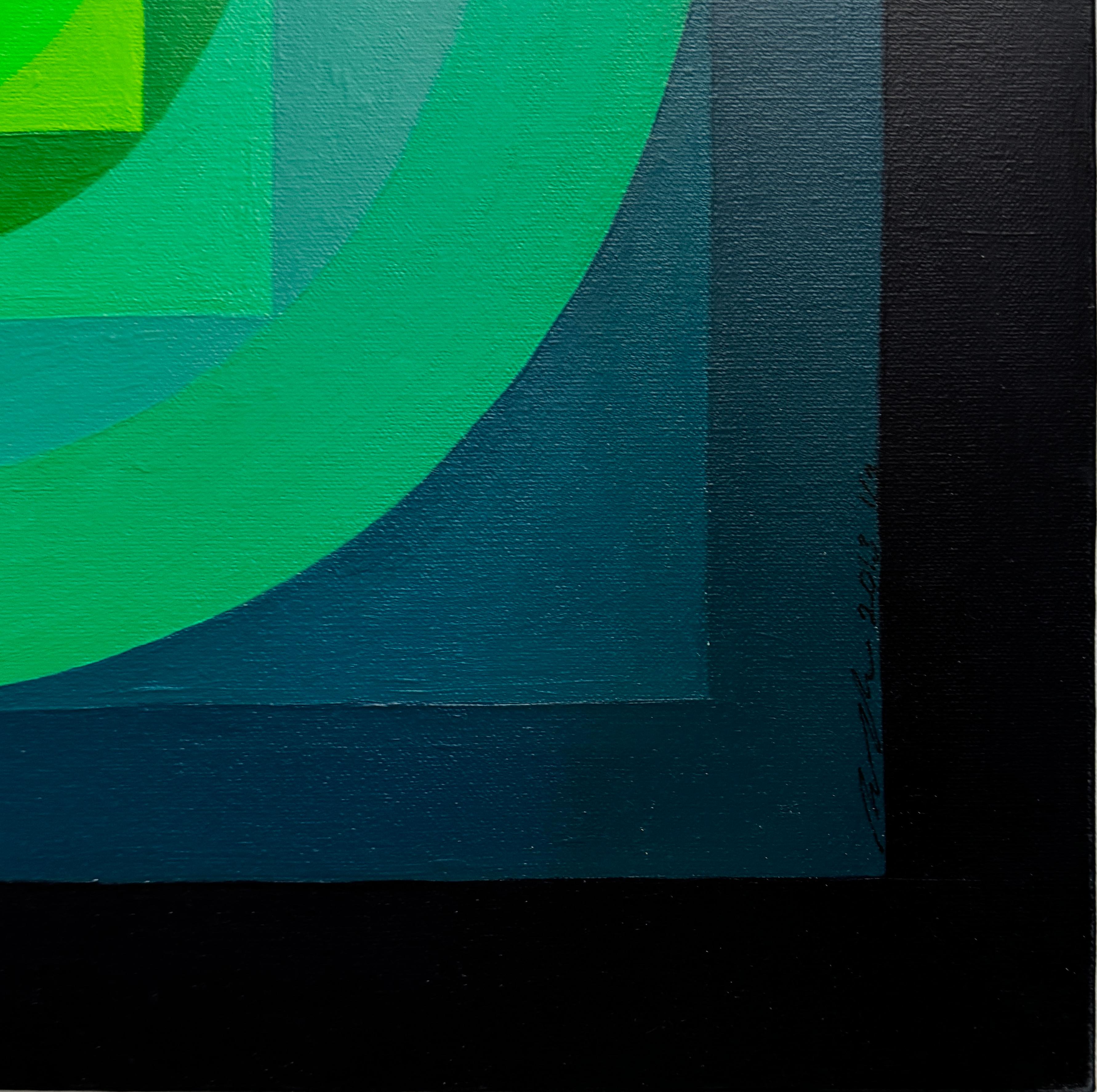 XXIe siècle et contemporain Tableaux triptyques géométriques colorés Op Art 2013 -Set of 3 en vente