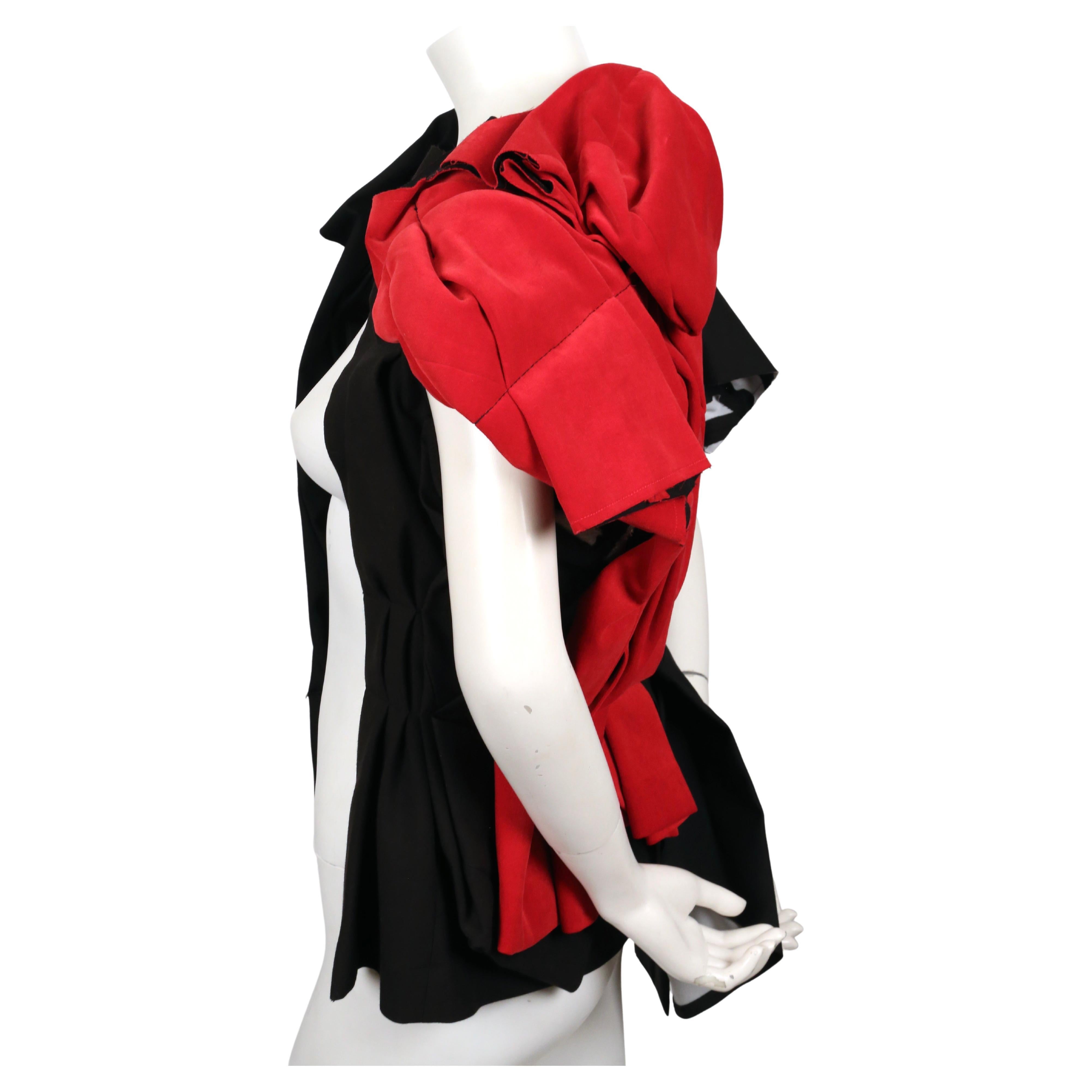 2013 COMME DES GARCONS black and red RUNWAY jacket For Sale 6