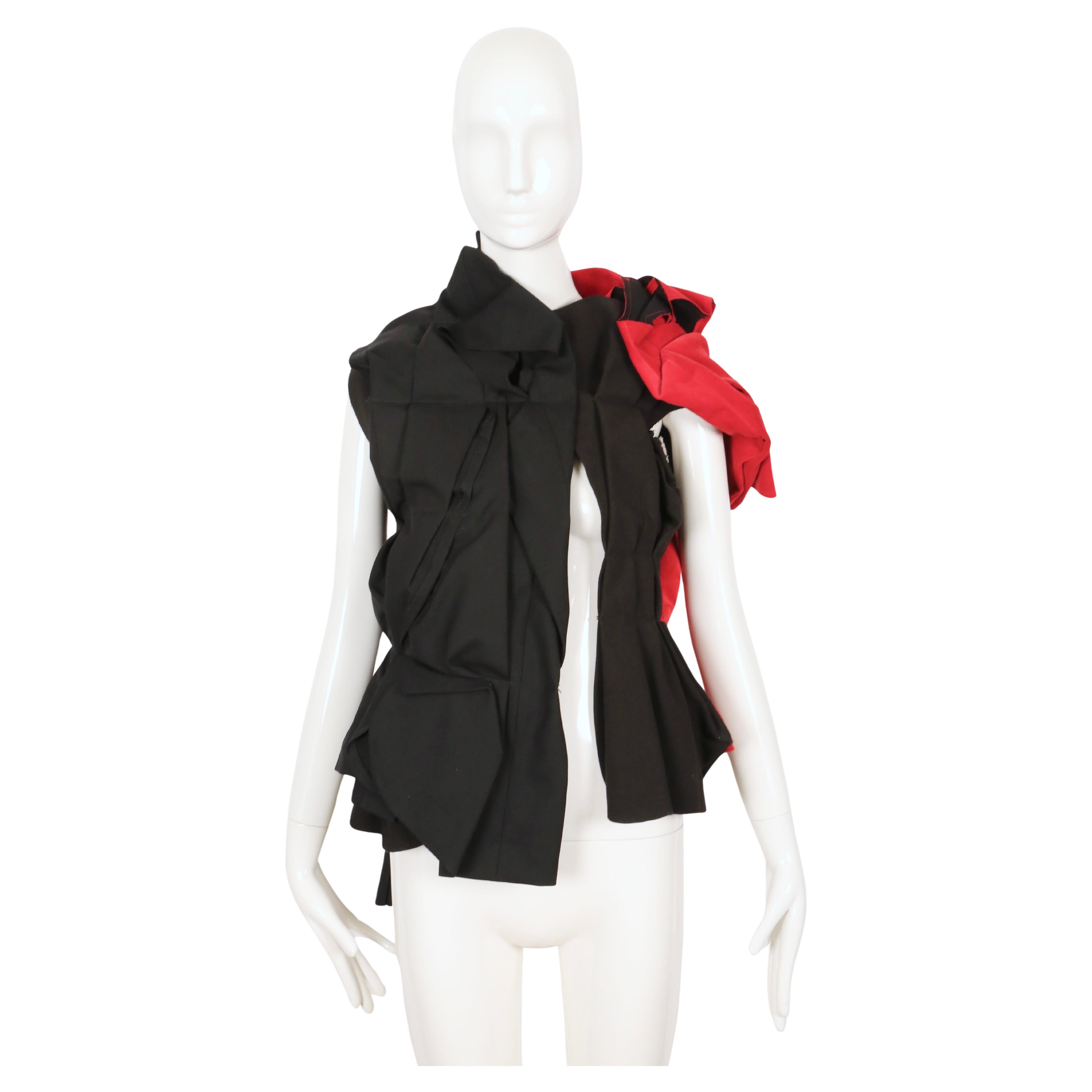 2013 COMME DES GARCONS giacca RUNWAY nera e rossa in vendita 5