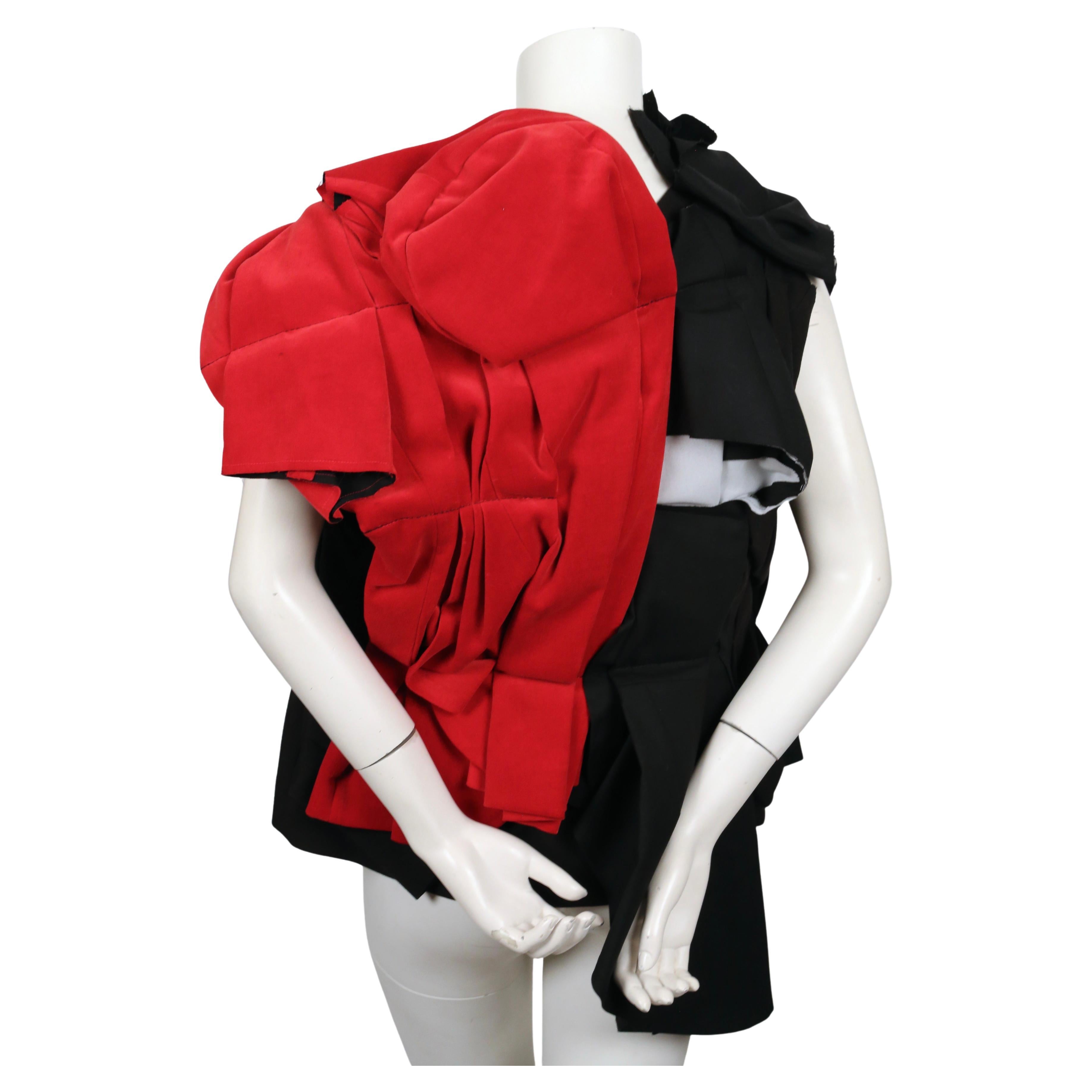 2013 COMME DES GARCONS black and red RUNWAY jacket For Sale 7