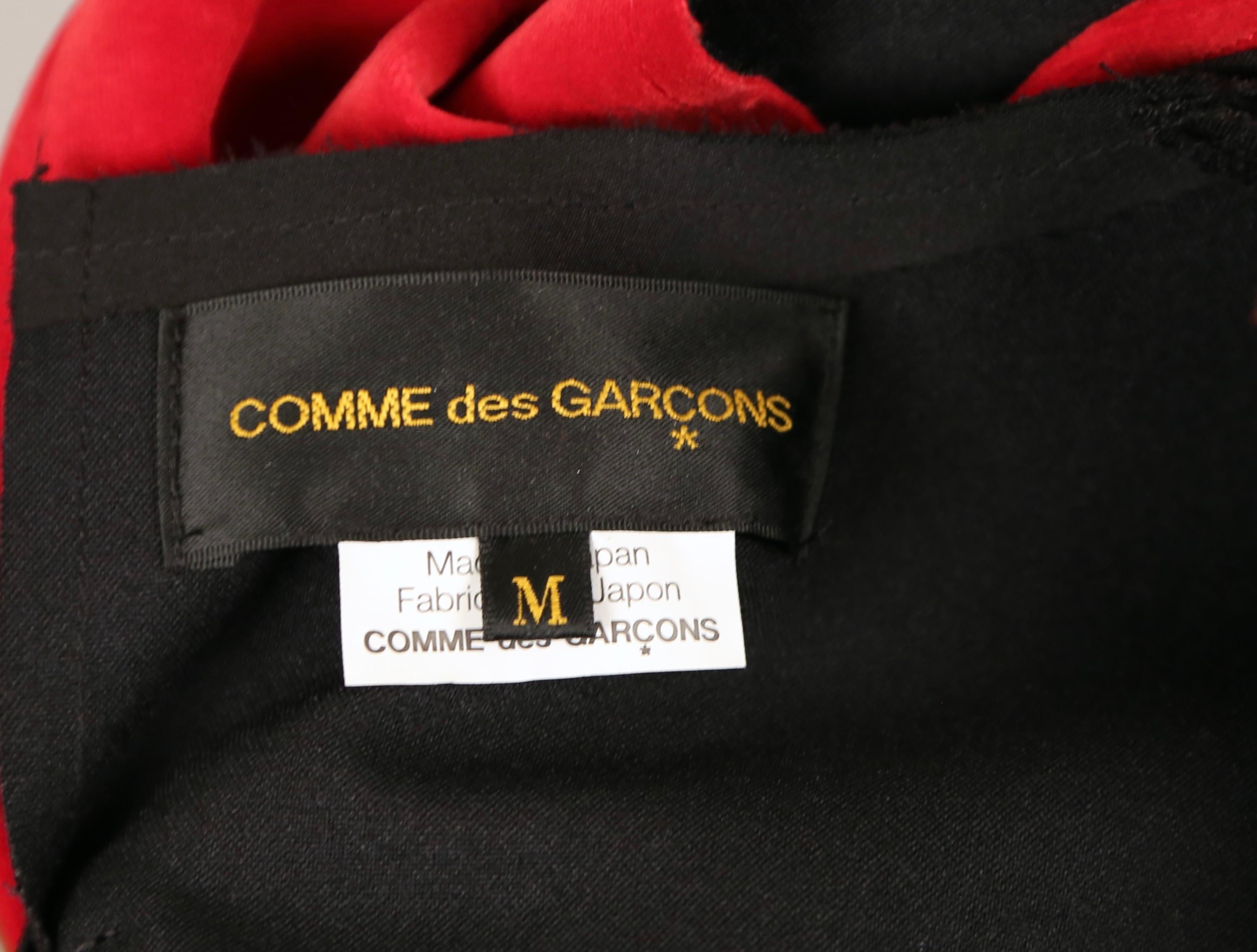2013 COMME DES GARCONS giacca RUNWAY nera e rossa in vendita 9