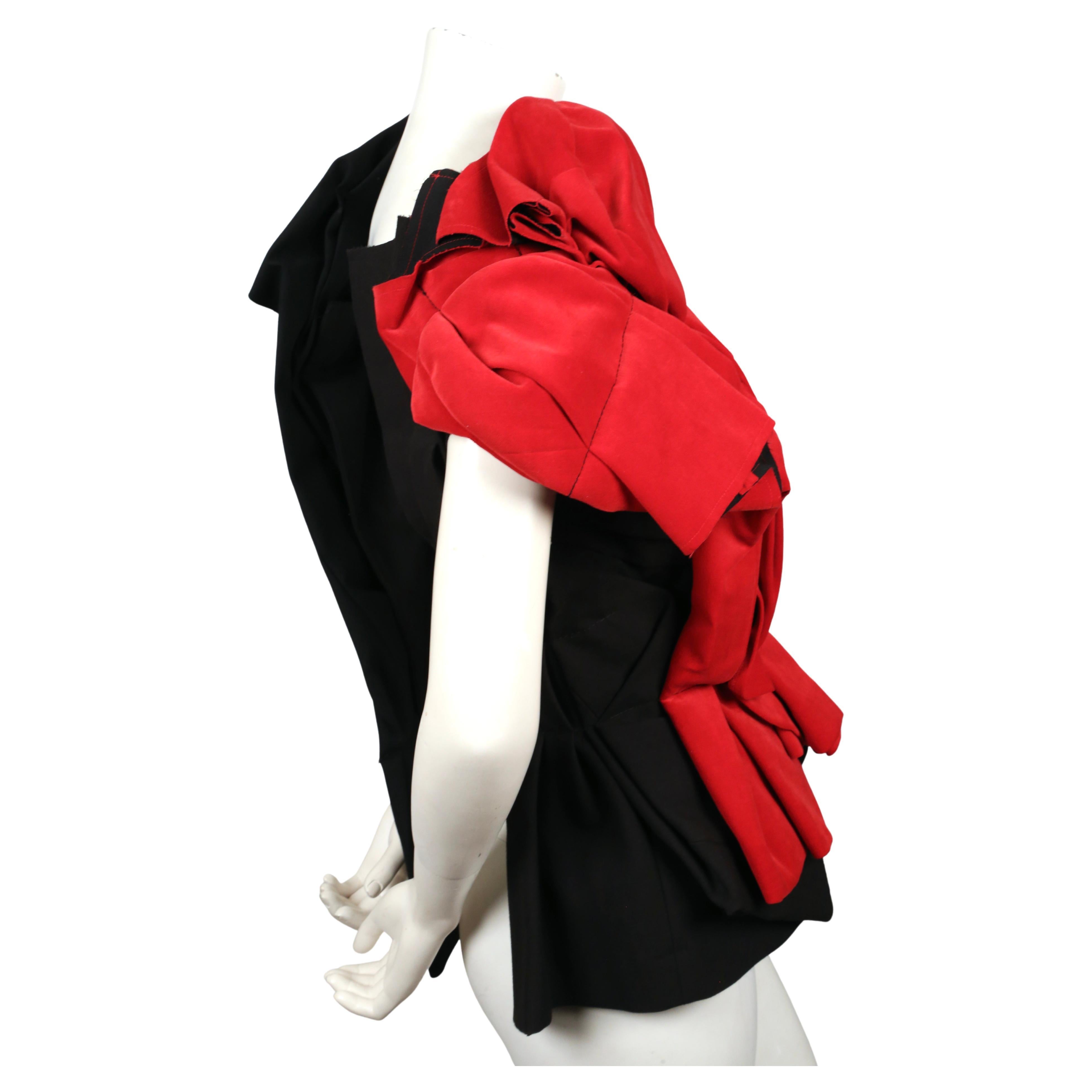 2013 COMME DES GARCONS black and red RUNWAY jacket In Excellent Condition For Sale In San Fransisco, CA