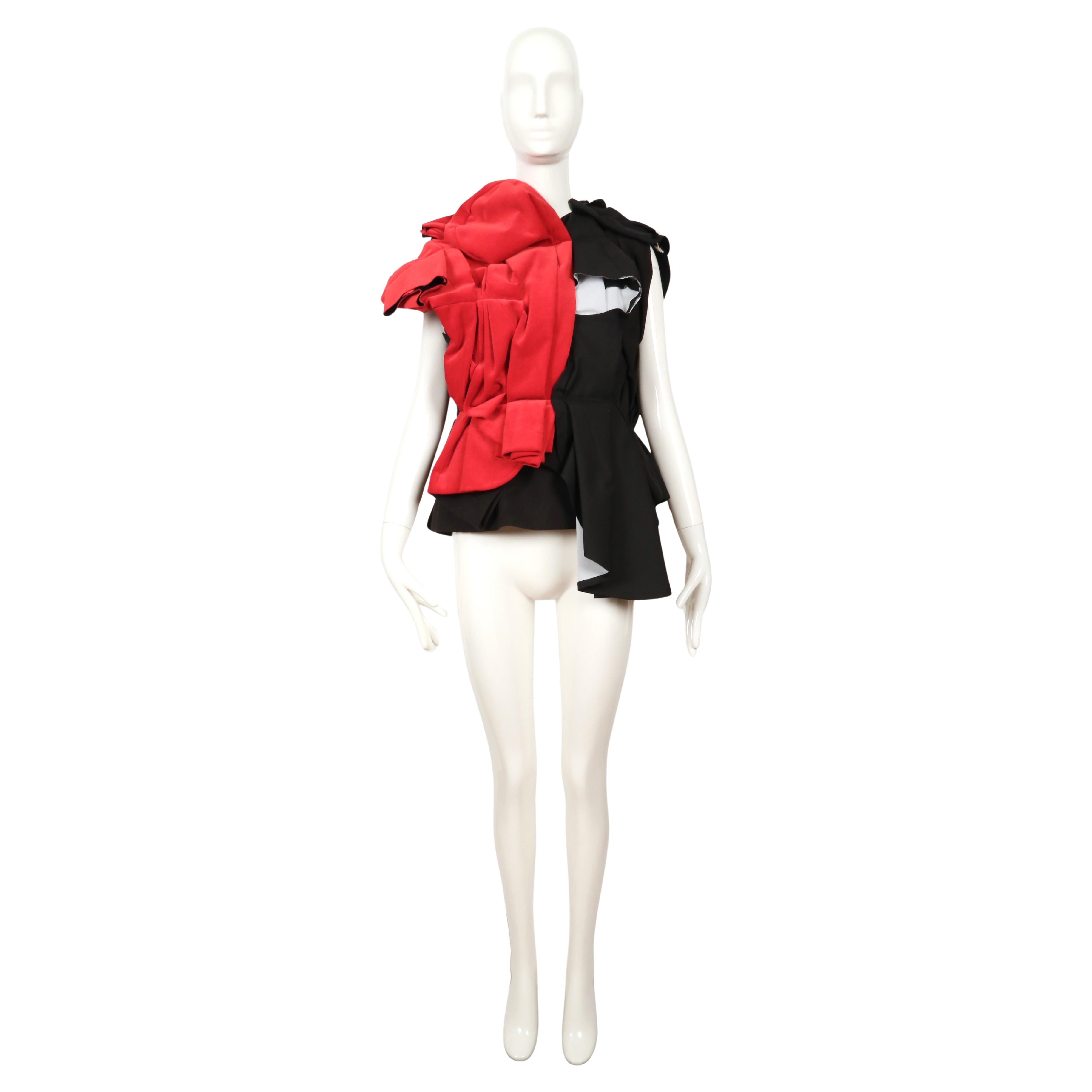 Nero 2013 COMME DES GARCONS giacca RUNWAY nera e rossa in vendita