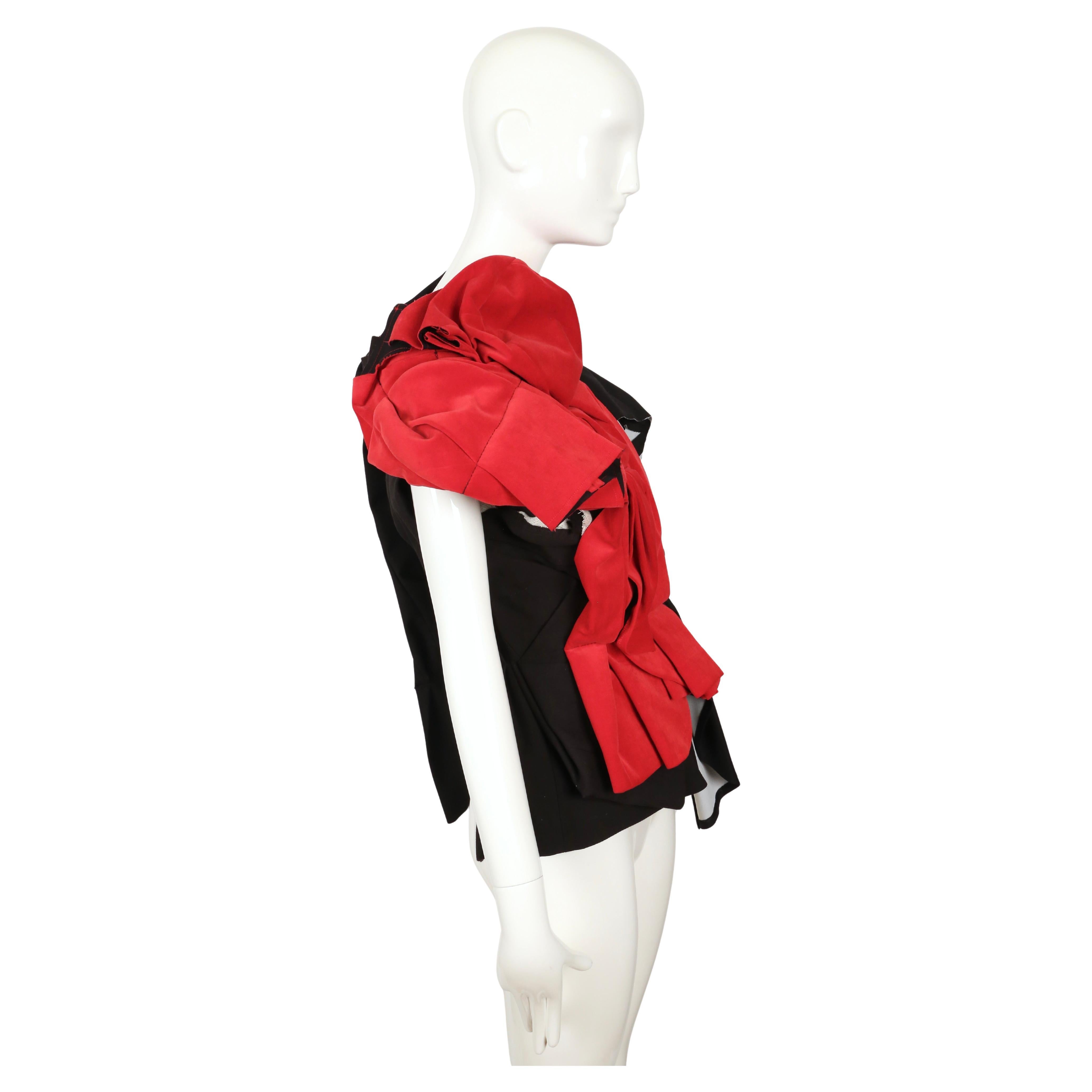da uomo o donna 2013 COMME DES GARCONS giacca RUNWAY nera e rossa in vendita