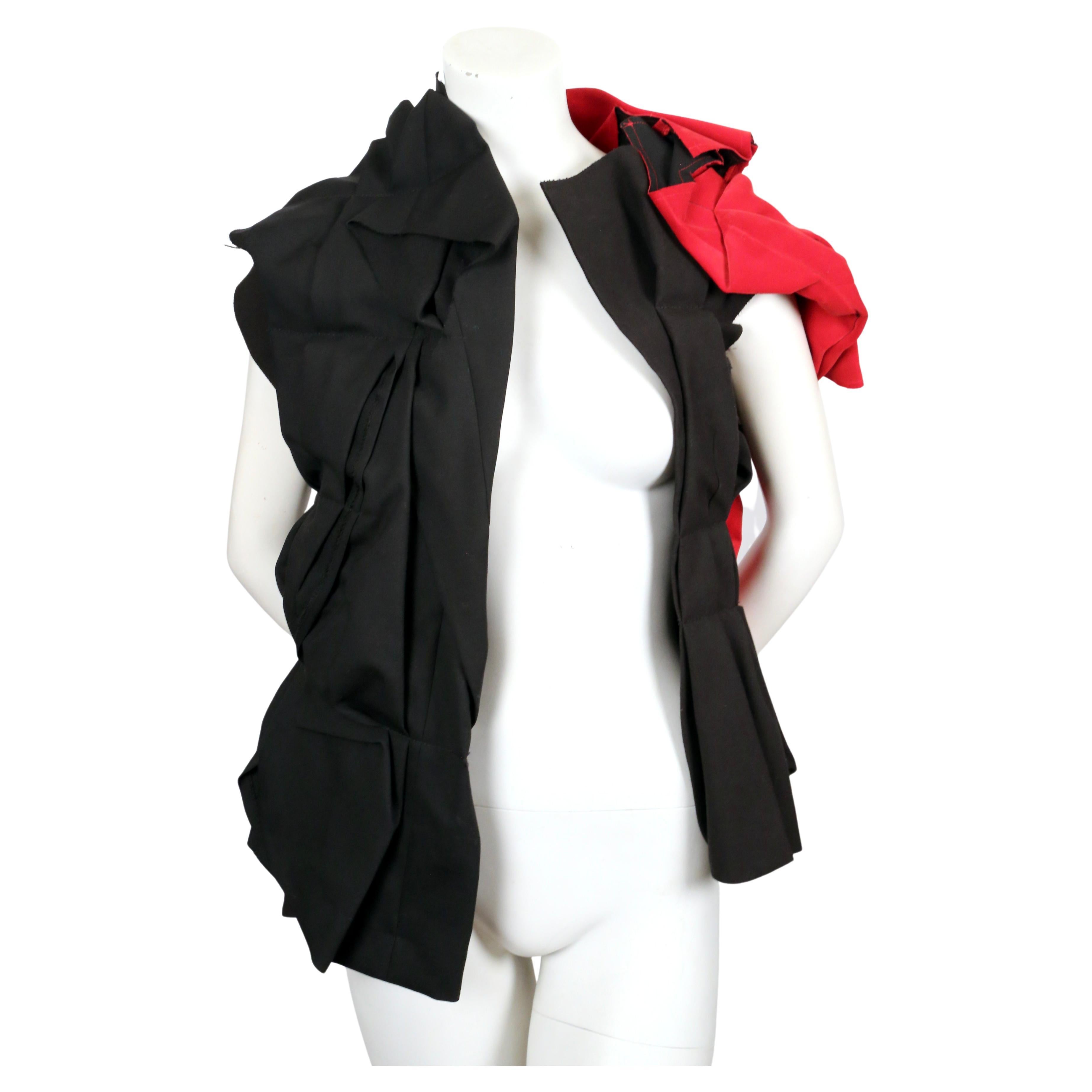 2013 COMME DES GARCONS black and red RUNWAY jacket For Sale 3