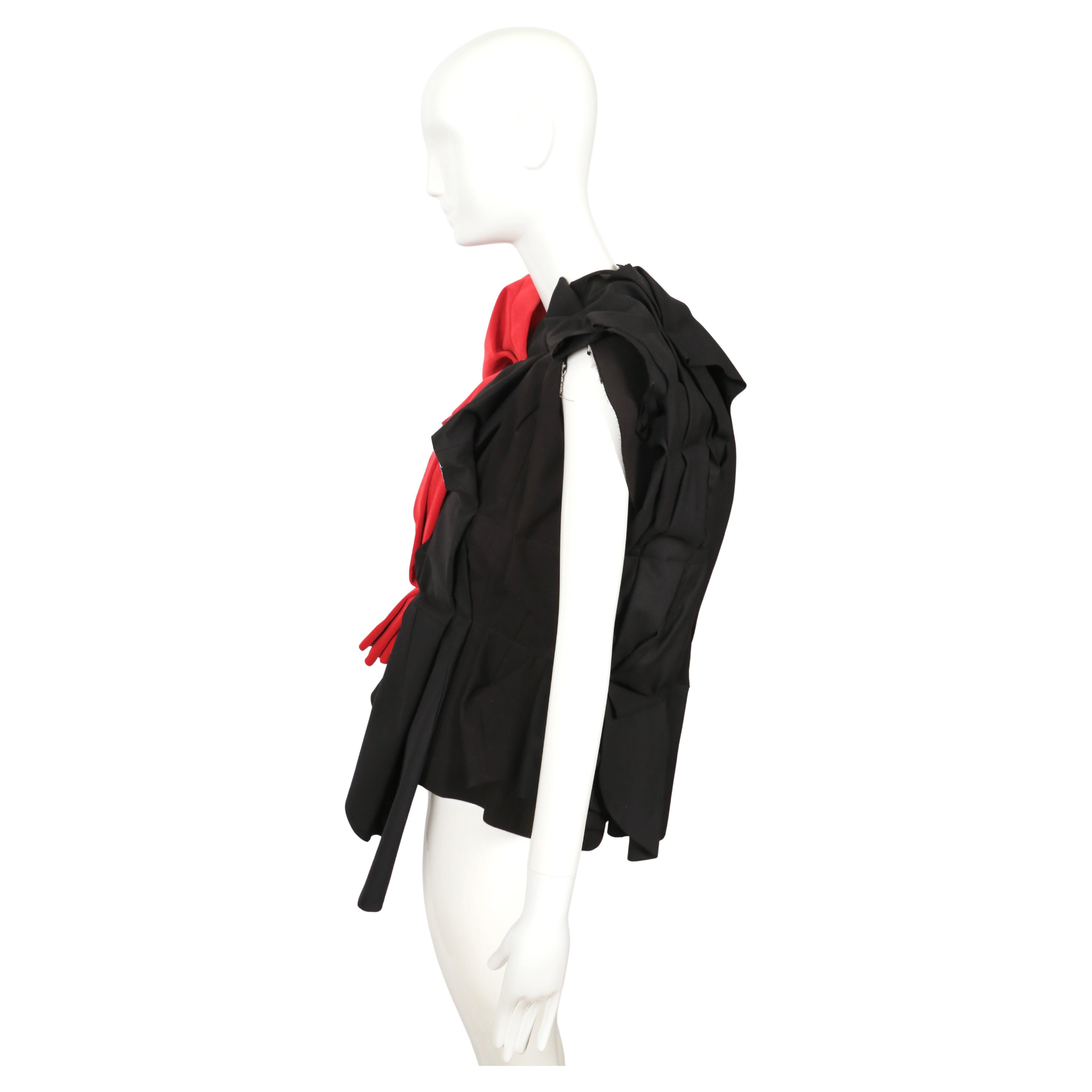 2013 COMME DES GARCONS giacca RUNWAY nera e rossa in vendita 2