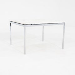 2013 Florence Knoll Coffee/End Table w/ Polished Arabescato Marble Top 29x29x19