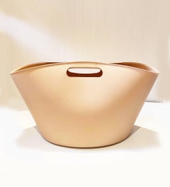 2013 Gucci Light Pink Embossed Logo Top Handle Rubber Tote Bag