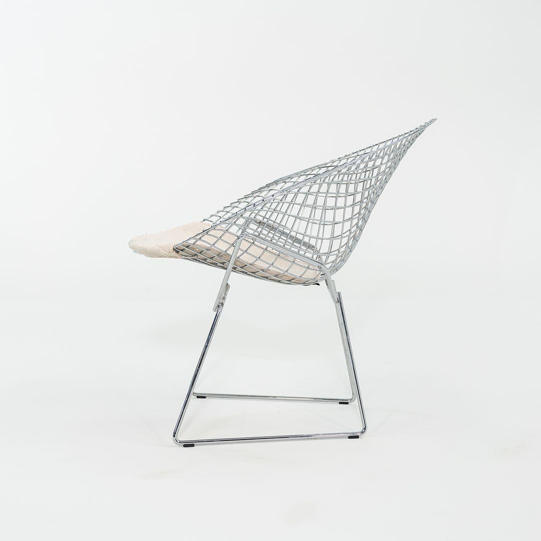2013 Harry Bertoia für Knoll Small Diamond Lounge Chair in Chrom mit Stoffsitz im Angebot 3