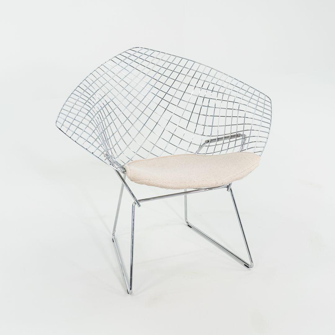 2013 Harry Bertoia für Knoll Small Diamond Lounge Chair in Chrom mit Stoffsitz im Angebot 5