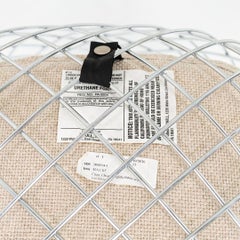 2013 Harry Bertoia for Knoll Small Diamond Lounge Chair in Chrome con seduta in Fabrice