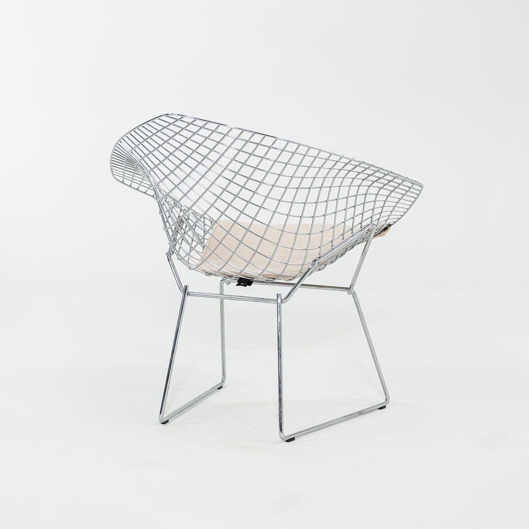 2013 Harry Bertoia für Knoll Small Diamond Lounge Chair in Chrom mit Stoffsitz (Moderne) im Angebot