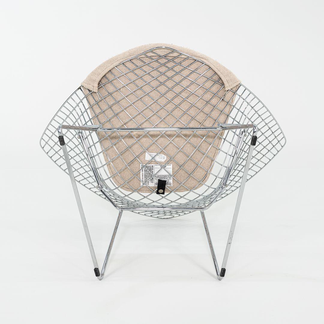 2013 Harry Bertoia für Knoll Small Diamond Lounge Chair in Chrom mit Stoffsitz (amerikanisch) im Angebot