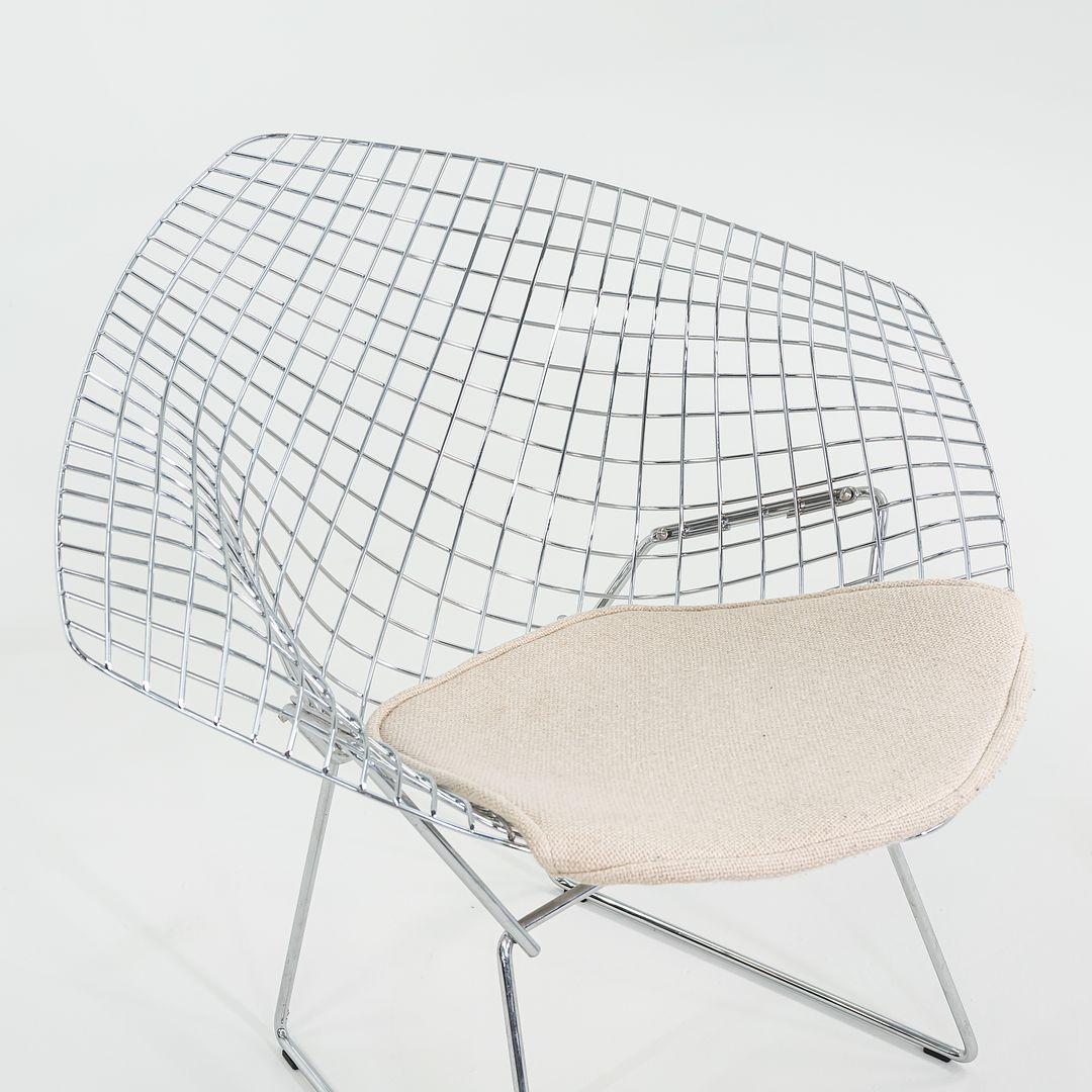 2013 Harry Bertoia für Knoll Small Diamond Lounge Chair in Chrom mit Stoffsitz im Zustand „Gut“ im Angebot in Philadelphia, PA