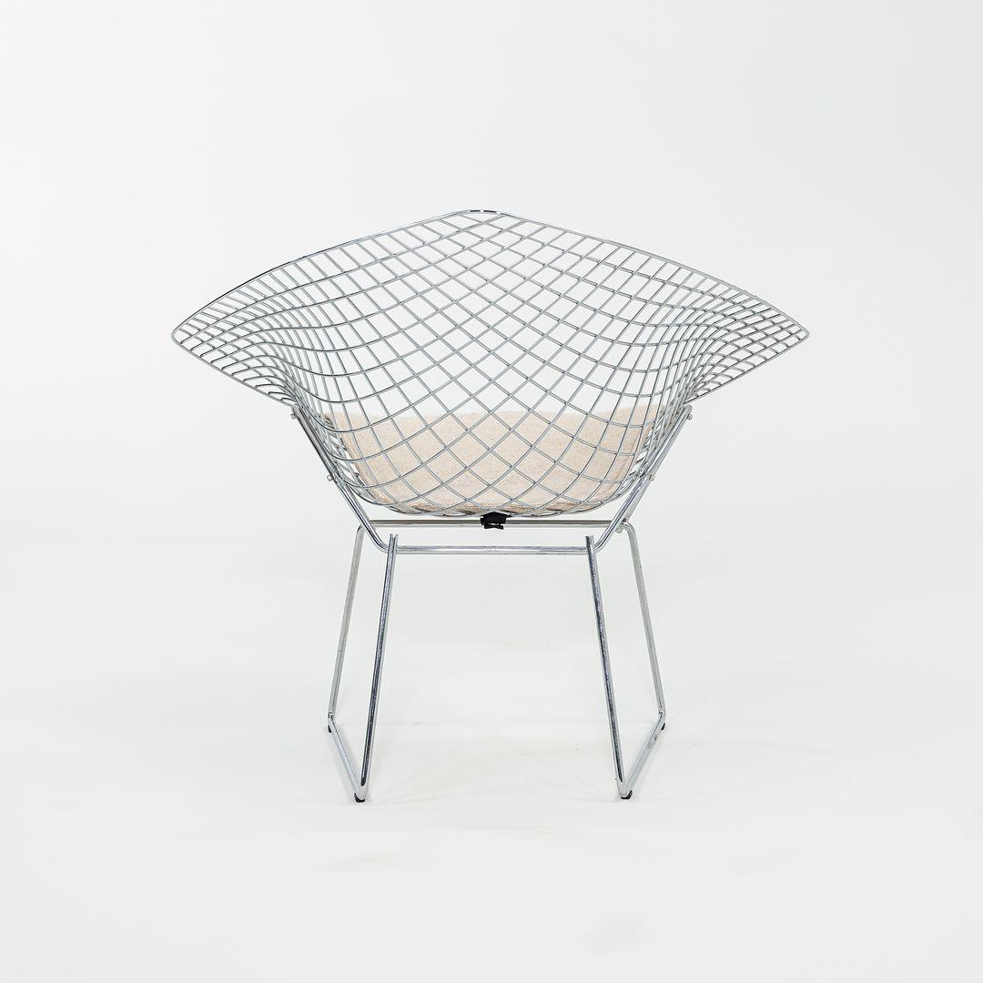 2013 Harry Bertoia für Knoll Small Diamond Lounge Chair in Chrom mit Stoffsitz im Angebot 1
