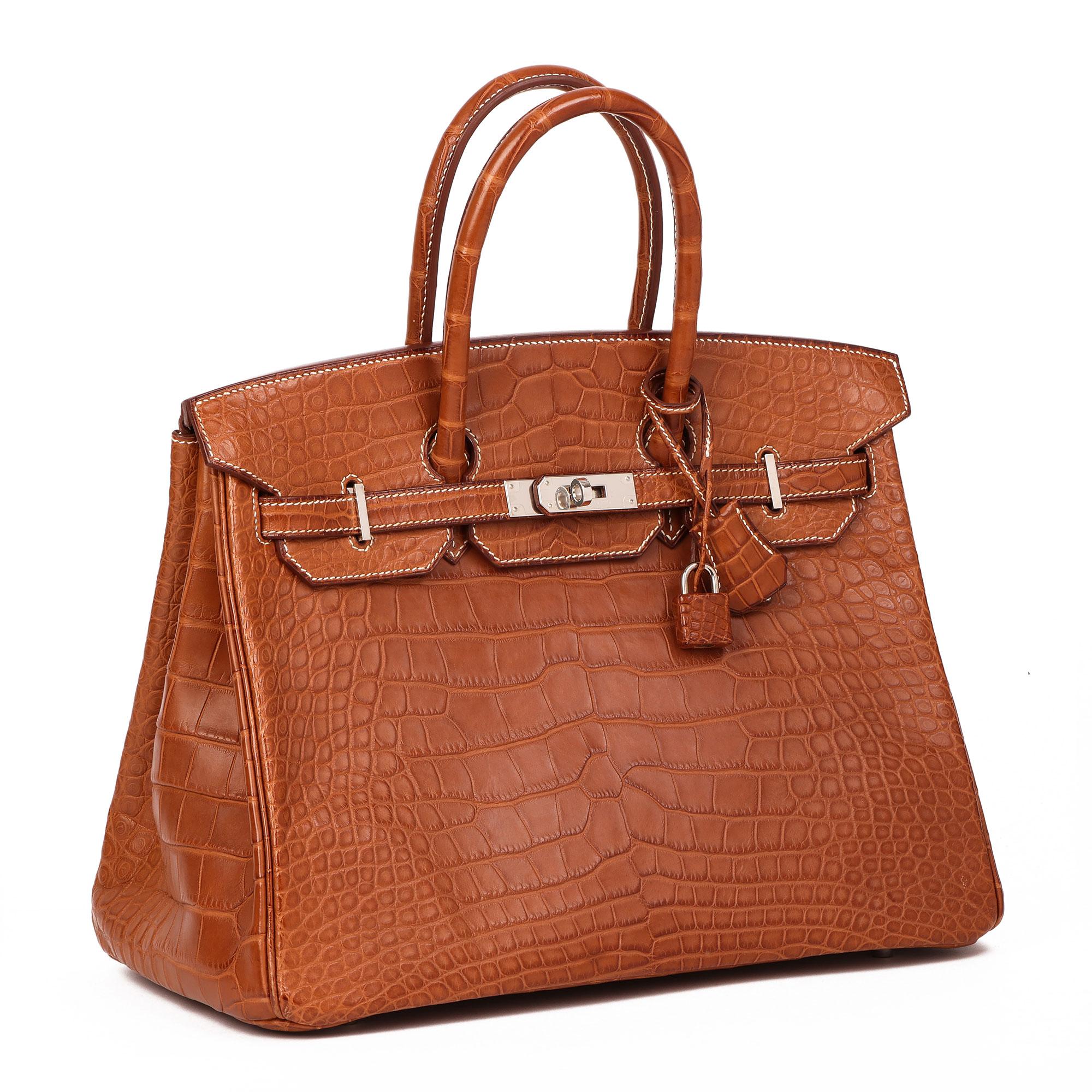 HERMÈS
Barenia Faubourg Matte Mississippiensis Alligator Leather Birkin 35cm

Xupes Reference: CB478
Serial Number: [Q]
Age (Circa): 2013
Accompanied By: Hermès Dust Bag, Box, Lock, Keys, Clochette, Rain Cover, Care Booklet, Copy of CITES, Copy of