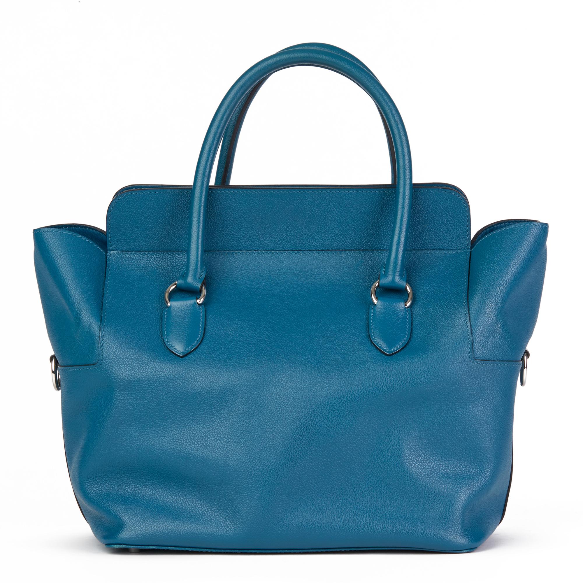 2013 Hermès Blue Izmir Evercolour Leather Toolbox 26cm 1