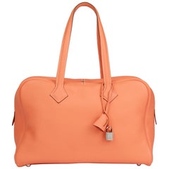 Used 2013 Hermès Crevette Clemence Leather Victoria II 35