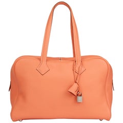 2013 Hermès Crevette Clemence Leather Victoria II 35