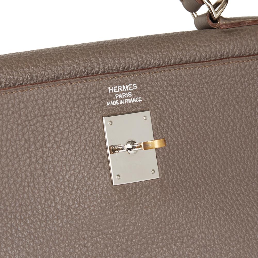 2013 Hermès Etain Togo Leather Kelly 35cm Retourne 2