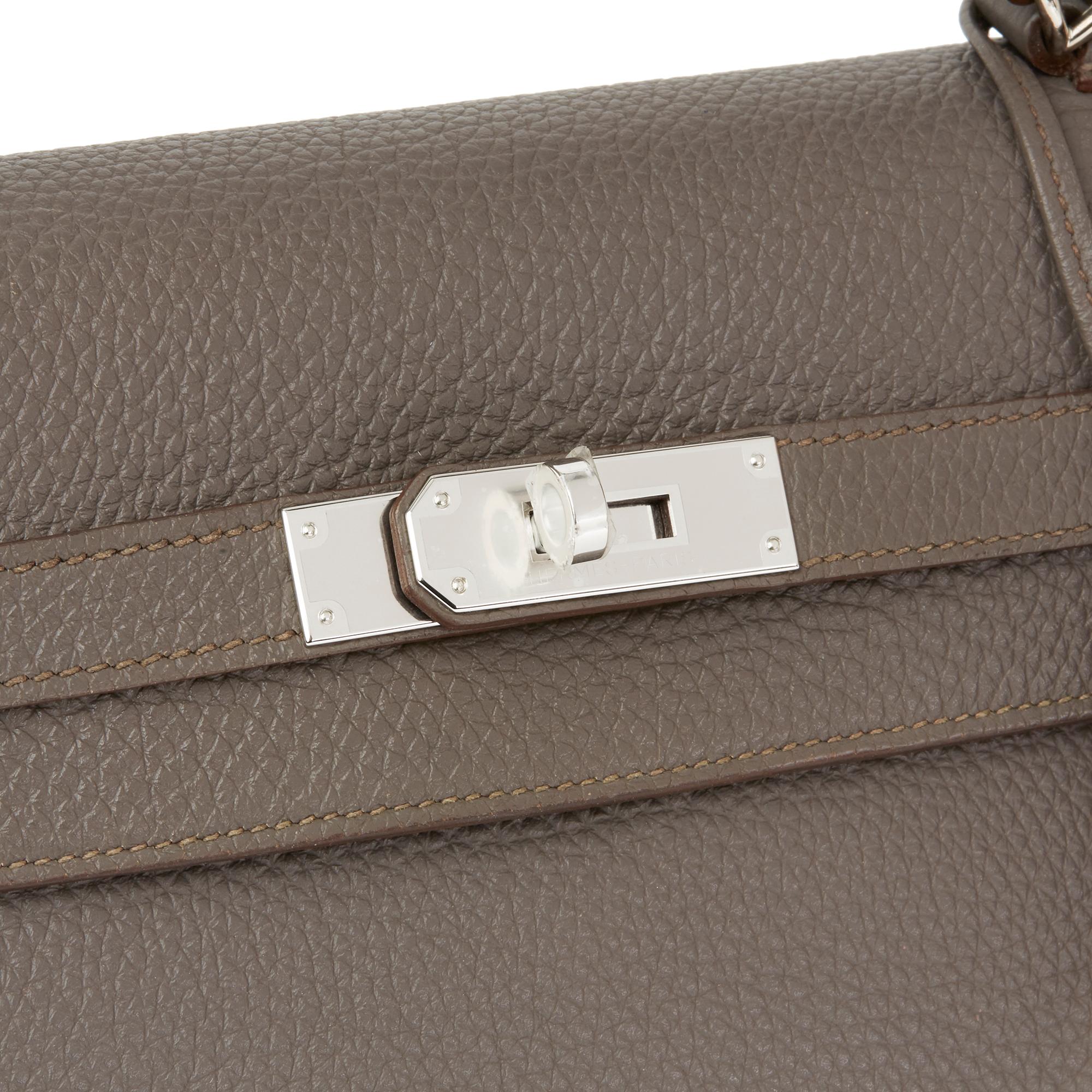 2013 Hermès Etain Togo Leather Kelly 35cm Retourne 2