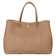 HERMES Twill H Veau Negonda Garden Party 36 MM Tote