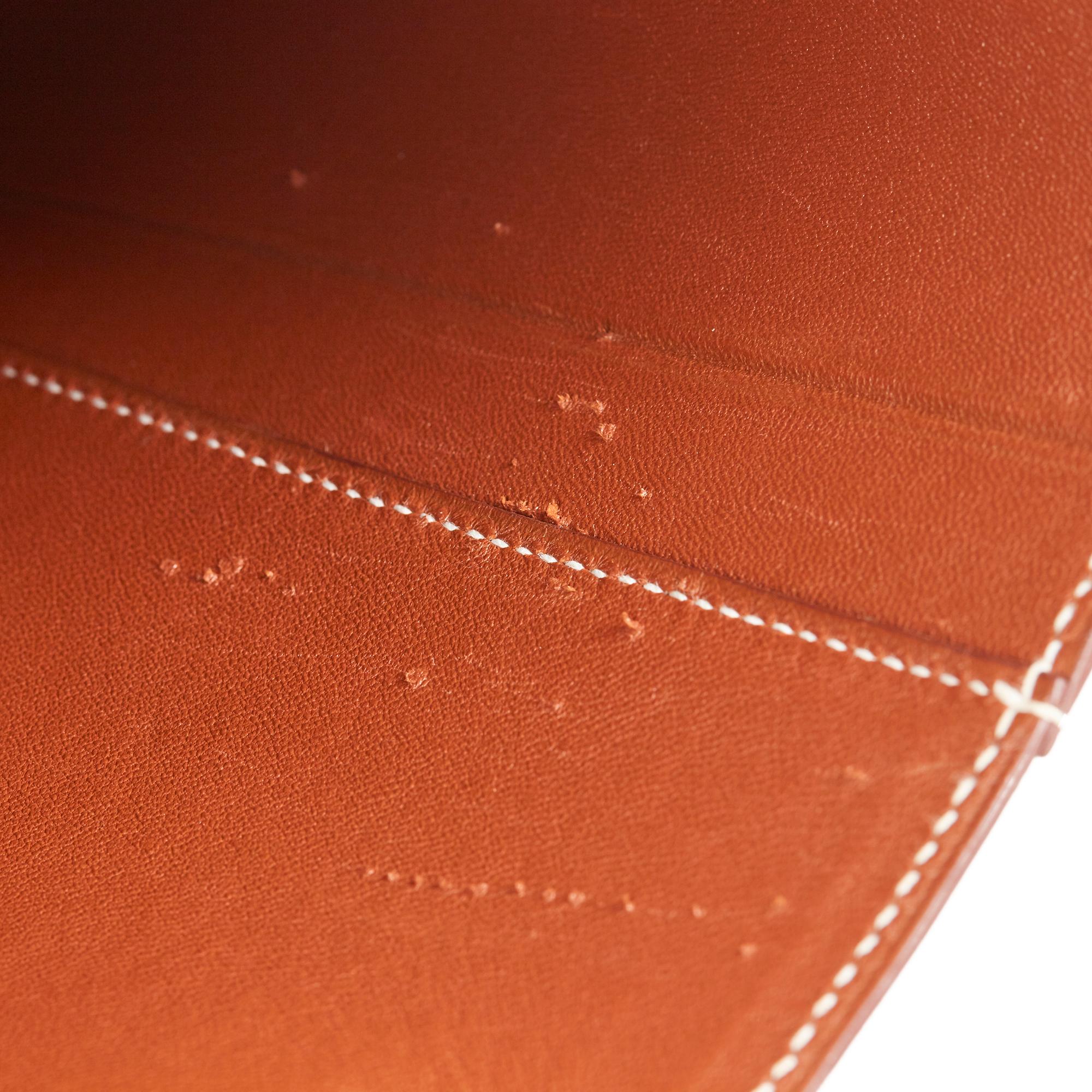 2013 Hermès Fauve & Natural Barenia Leather Cut Out Handle Tote  7