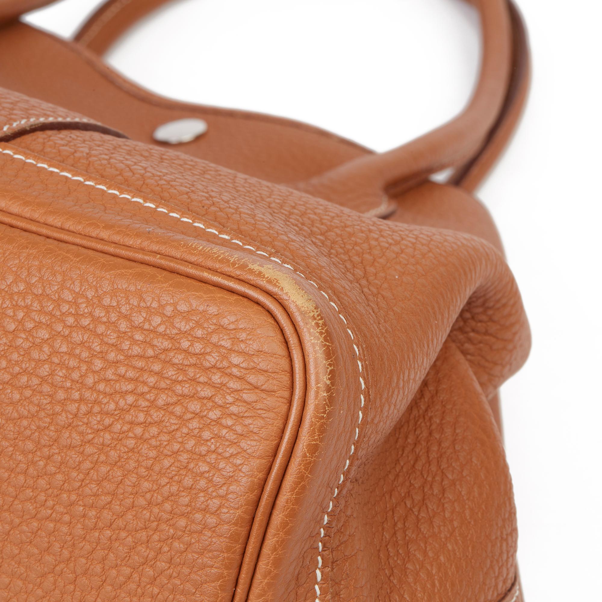 2013 Hermès Gold Negonda Leather Garden Party 36cm 8