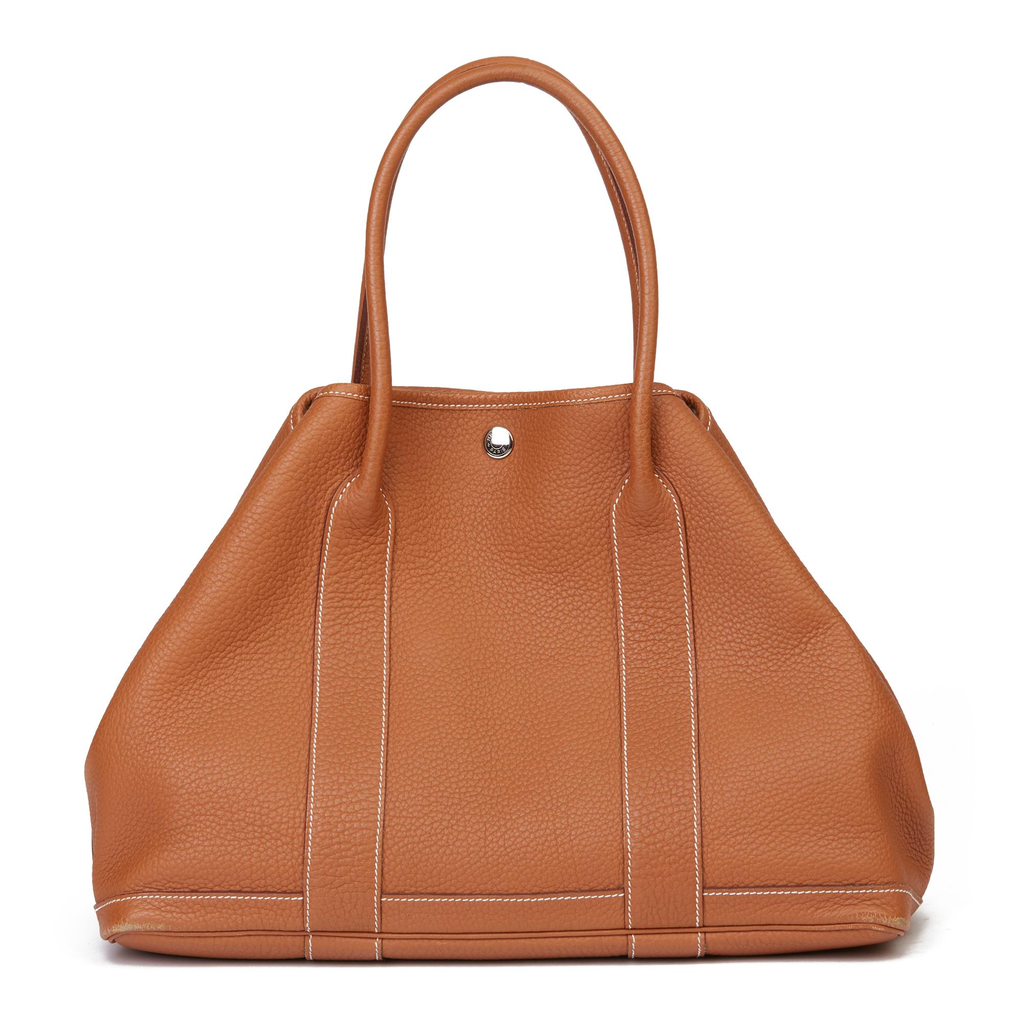 Women's 2013 Hermès Gold Negonda Leather Garden Party 36cm