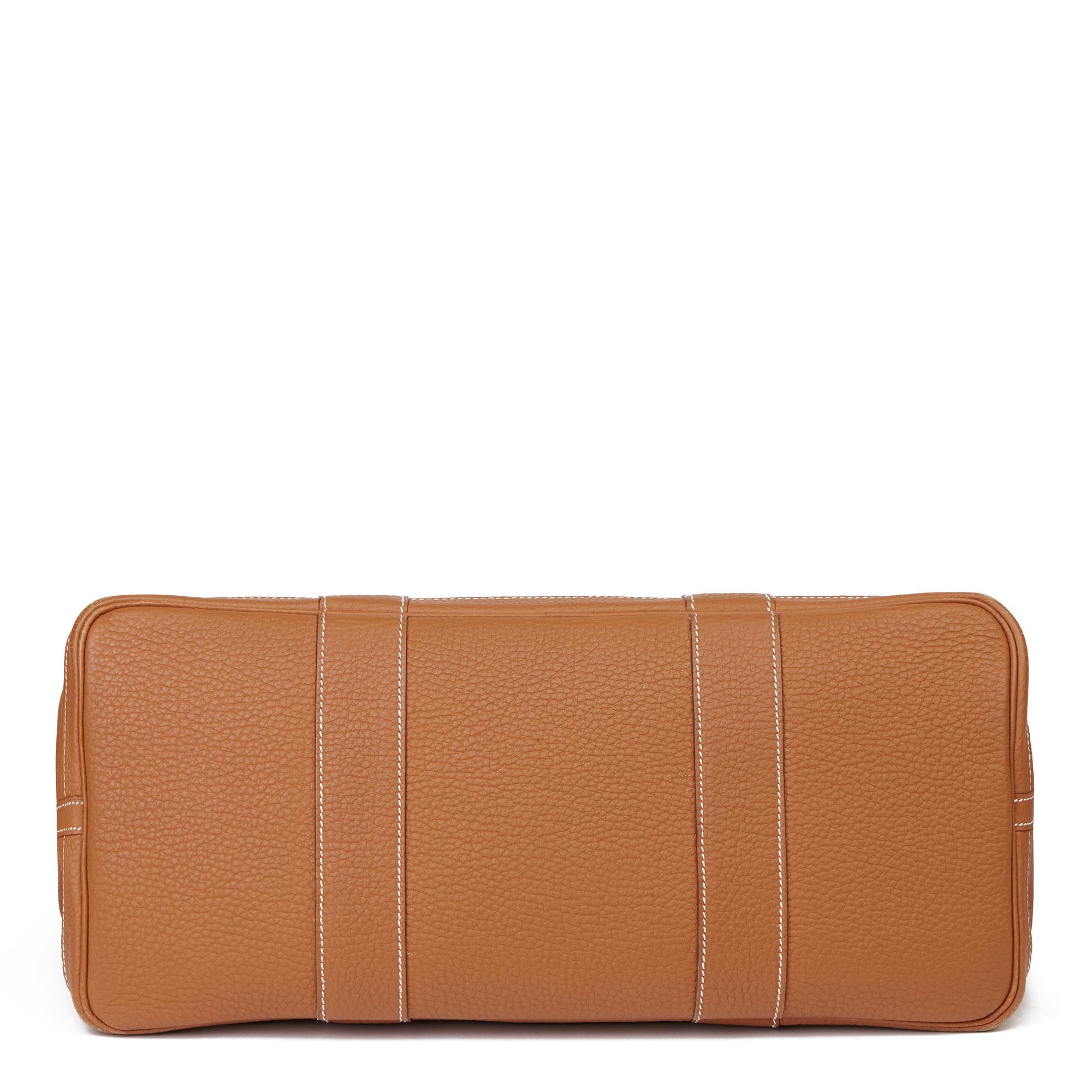 2013 Hermès Gold Negonda Leather Garden Party 36cm 1