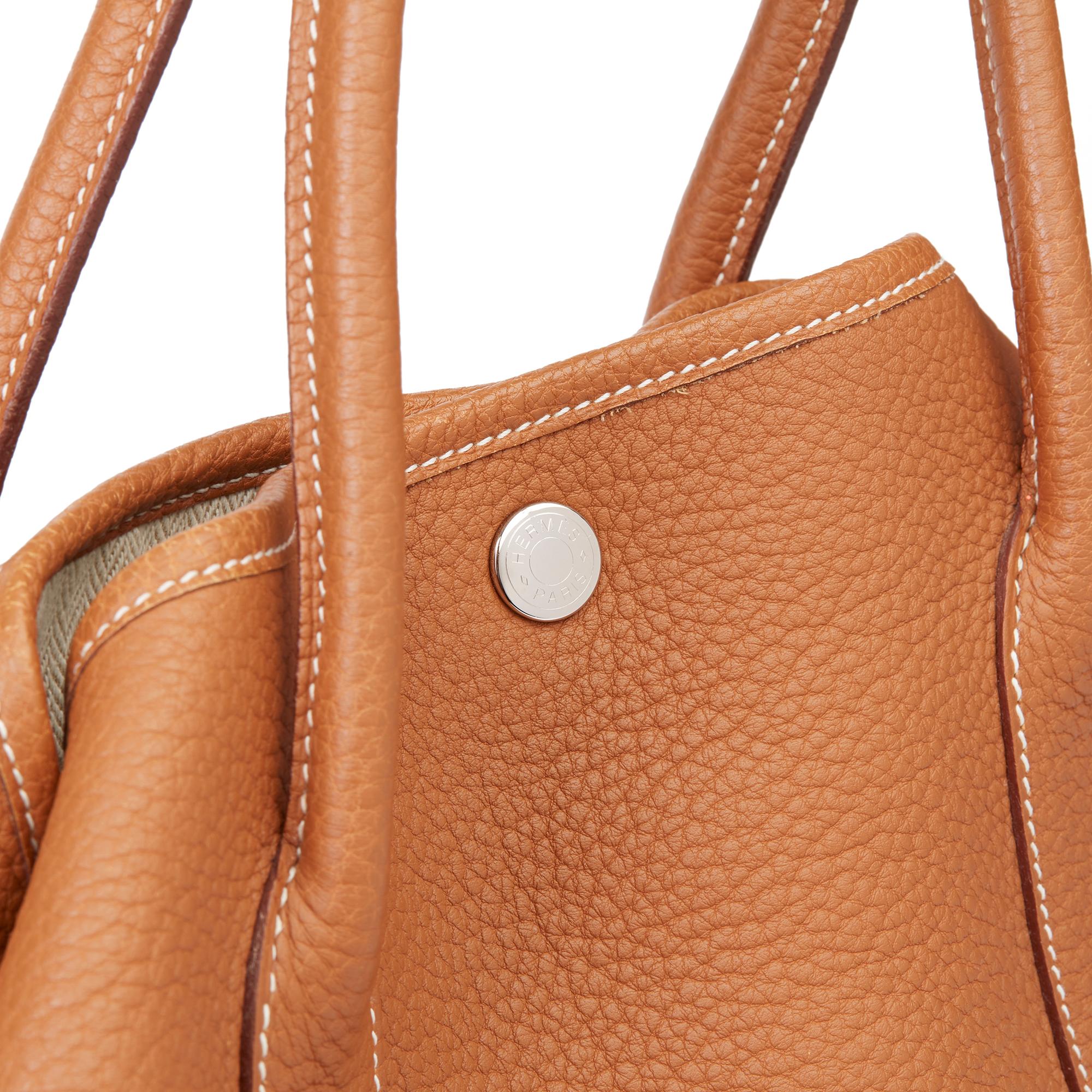 2013 Hermès Gold Negonda Leather Garden Party 36cm 2