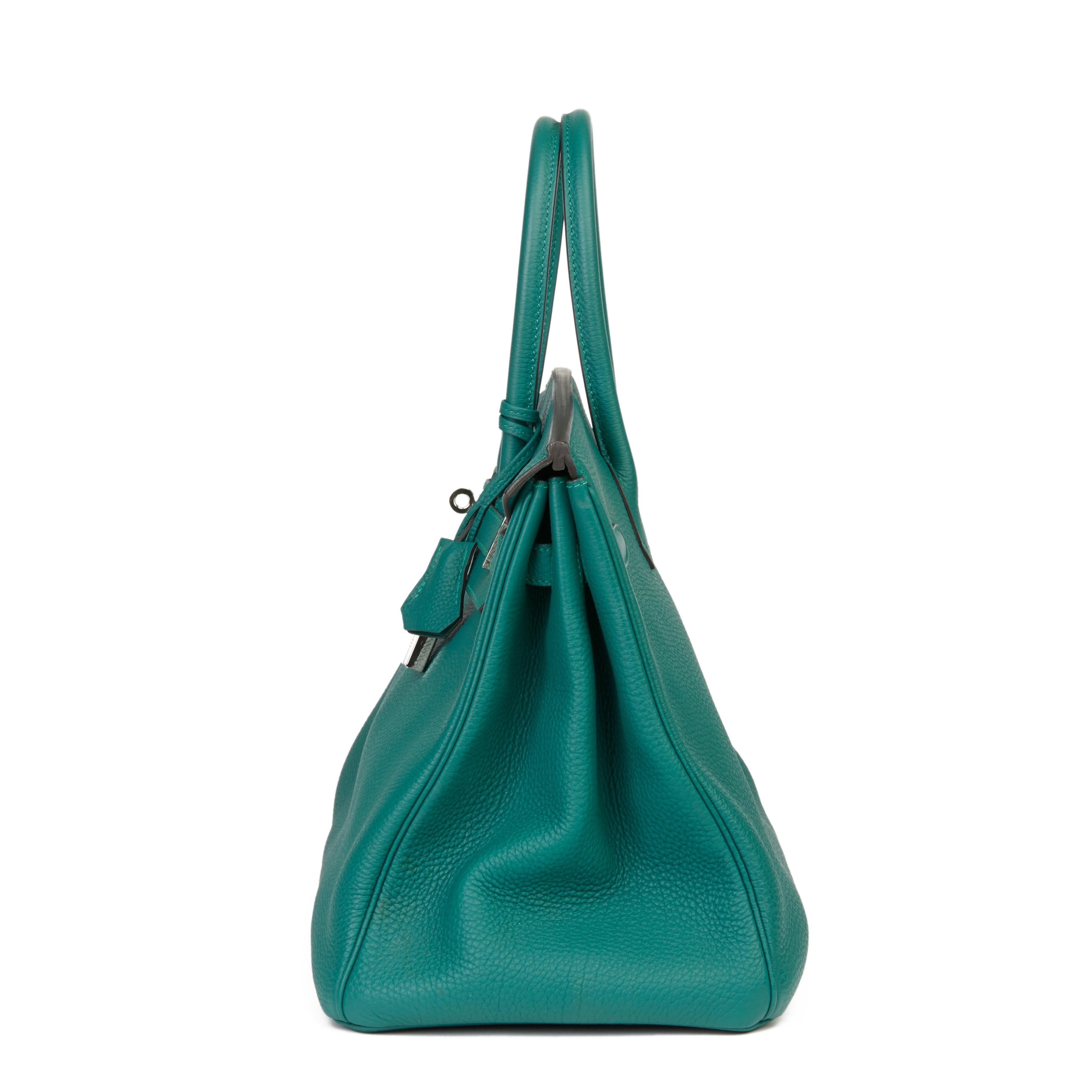 Blue 2013 Hermès Malachite Togo Leather Birkin 35cm