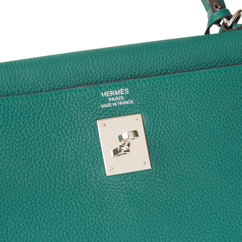 2013 Hermes Malachite Togo Leather Kelly 35cm Retourne 1