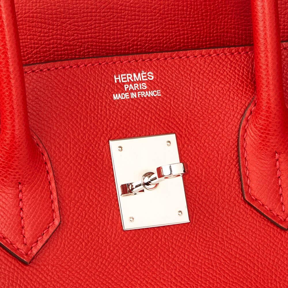 2013 Hermes Rouge Casaque Epsom Leather Birkin 35cm 1