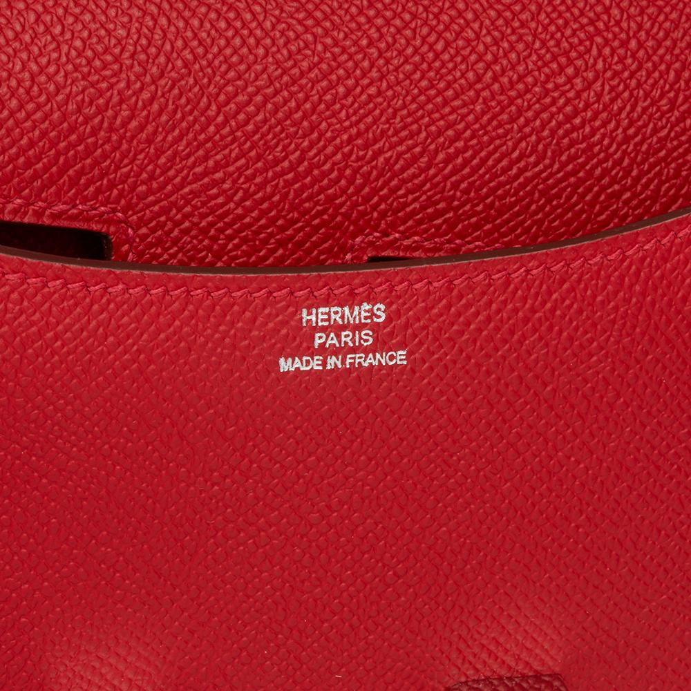 Women's or Men's 2013 Hermès Rouge Casaque Epsom Leather Constance 18